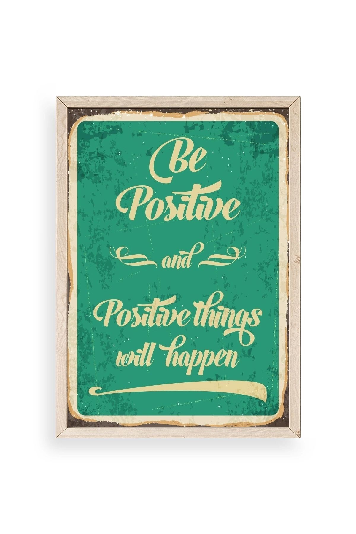 Motto Ahşap Çerçeveli Tablo 50 x 70