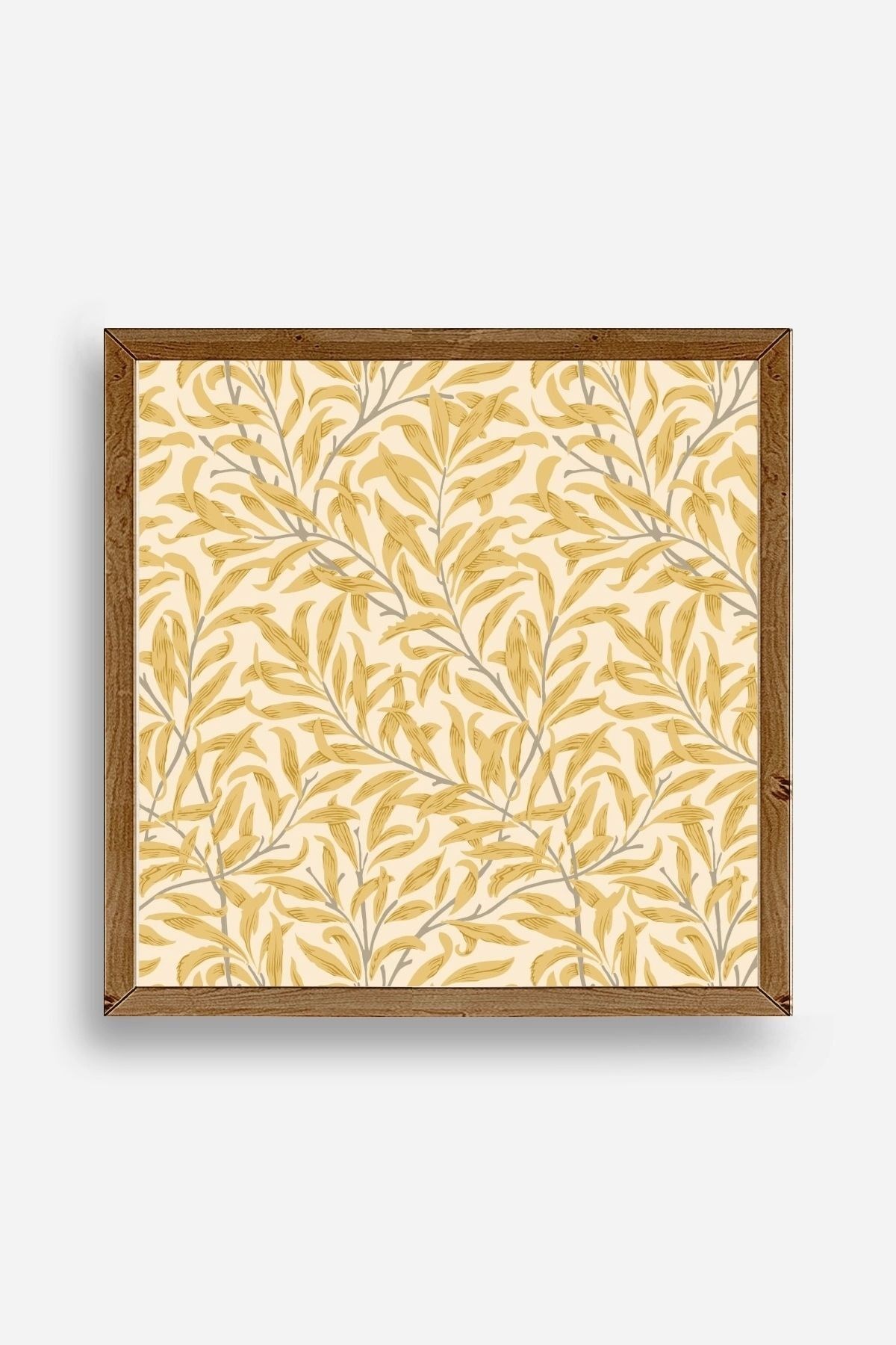 Yapraklar Ahşap Çerçeveli Tablo 50 x 50