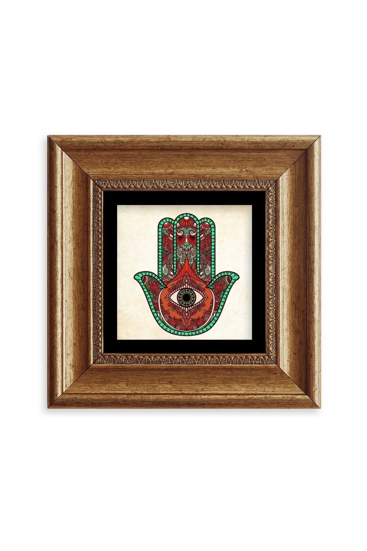 Fatma Ana Eli Çerçeveli Taş Tablo 20 cm