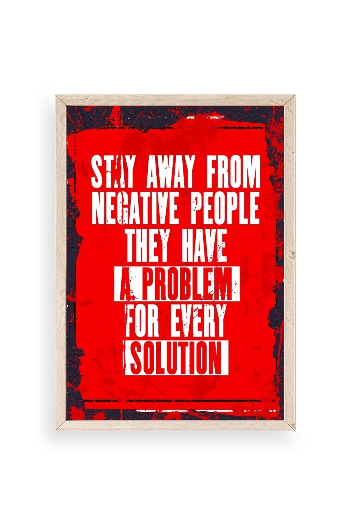 Motto Ahşap Çerçeveli Tablo 23 x 30