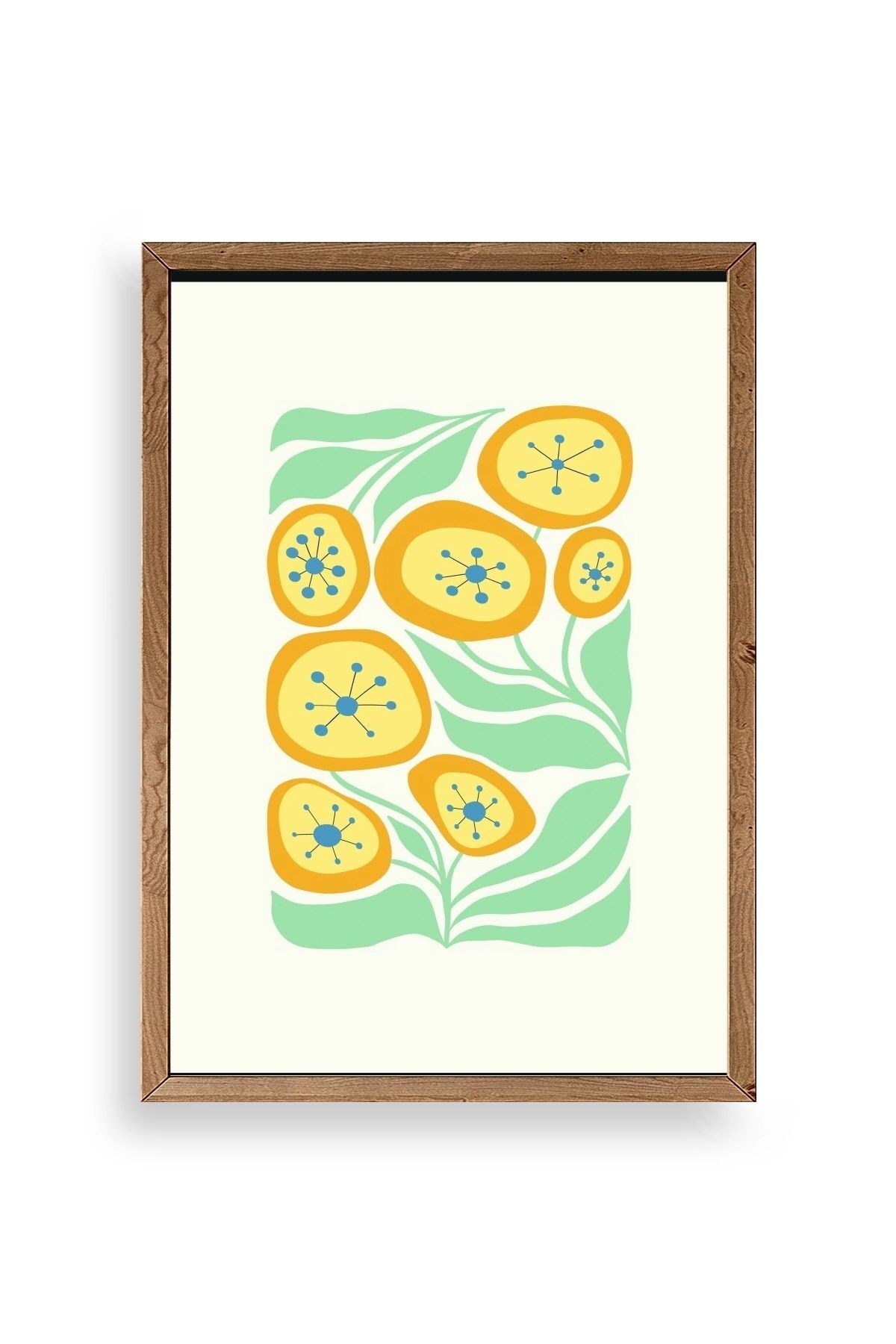 Çiçek Ahşap Çerçeveli Tablo 50 x 70