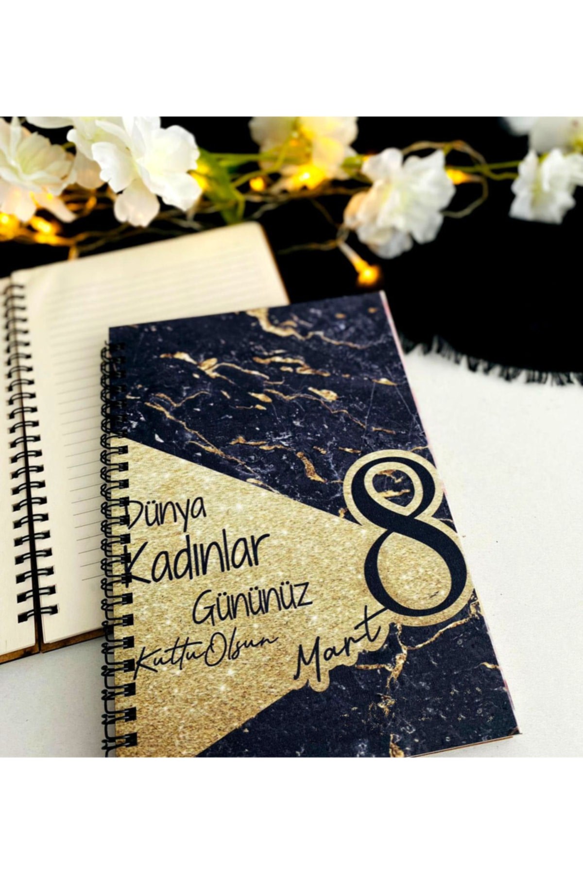 Kadınlar Günü Ahşap Defter