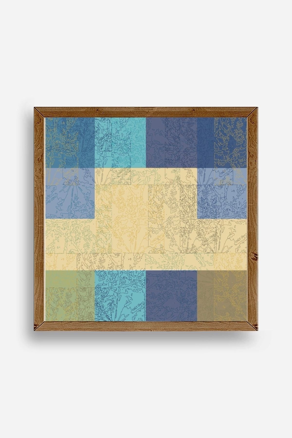 Kare Ahşap Çerçeveli Tablo 42 x 42