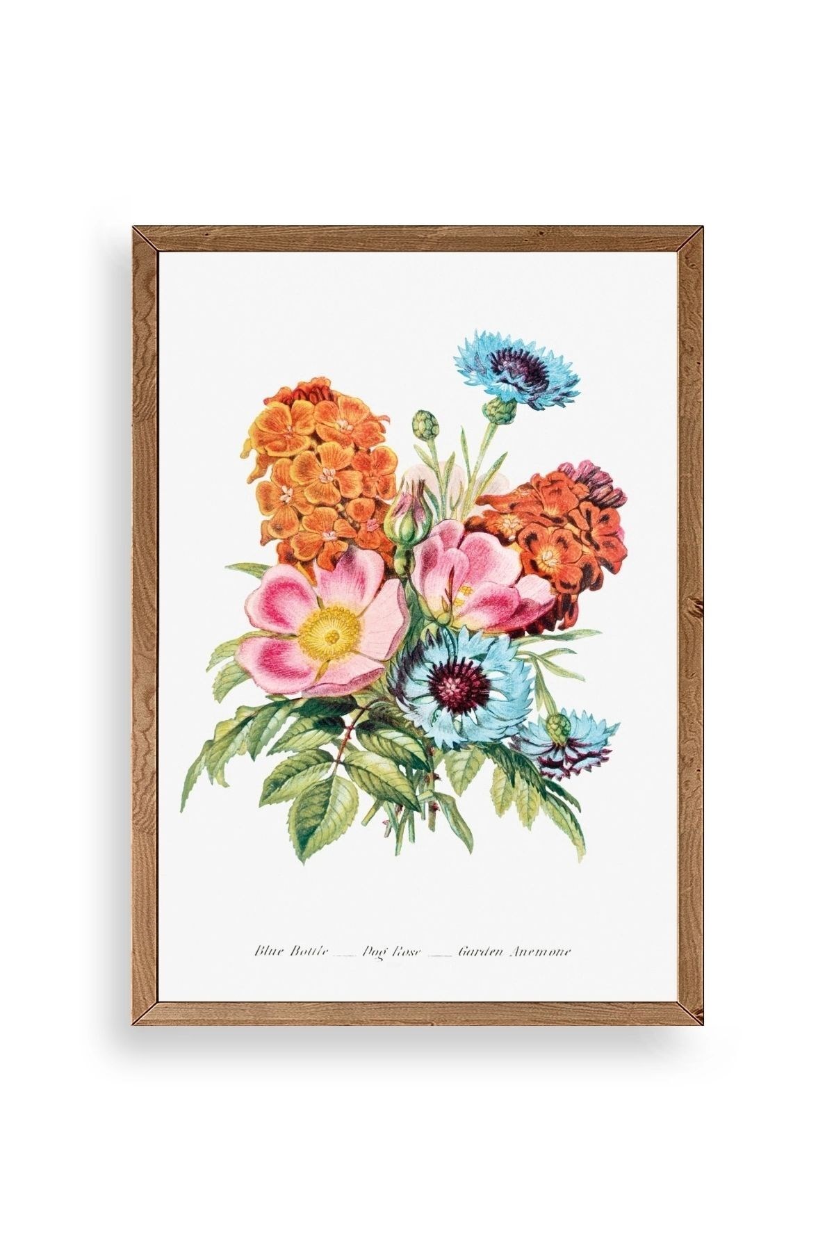 Bahar Çiçekleri Ahşap Çerçeveli Tablo 50 x 70