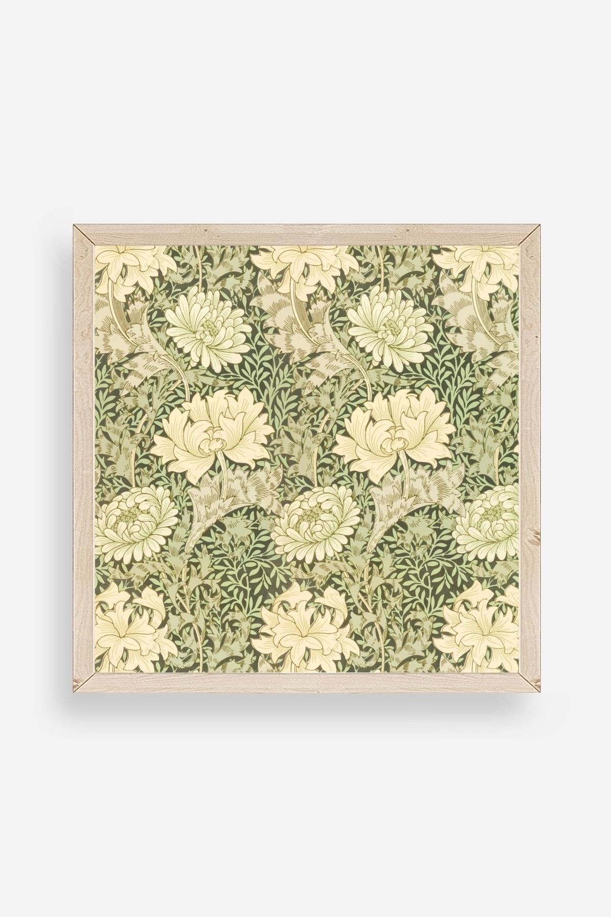 Çiçek Ahşap Çerçeveli Tablo 50 x 50