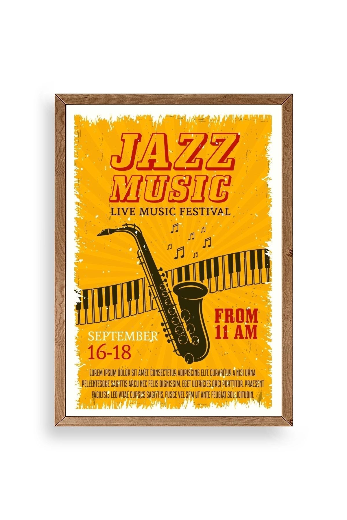 Jazz Ahşap Çerçeveli Tablo 23 x 30