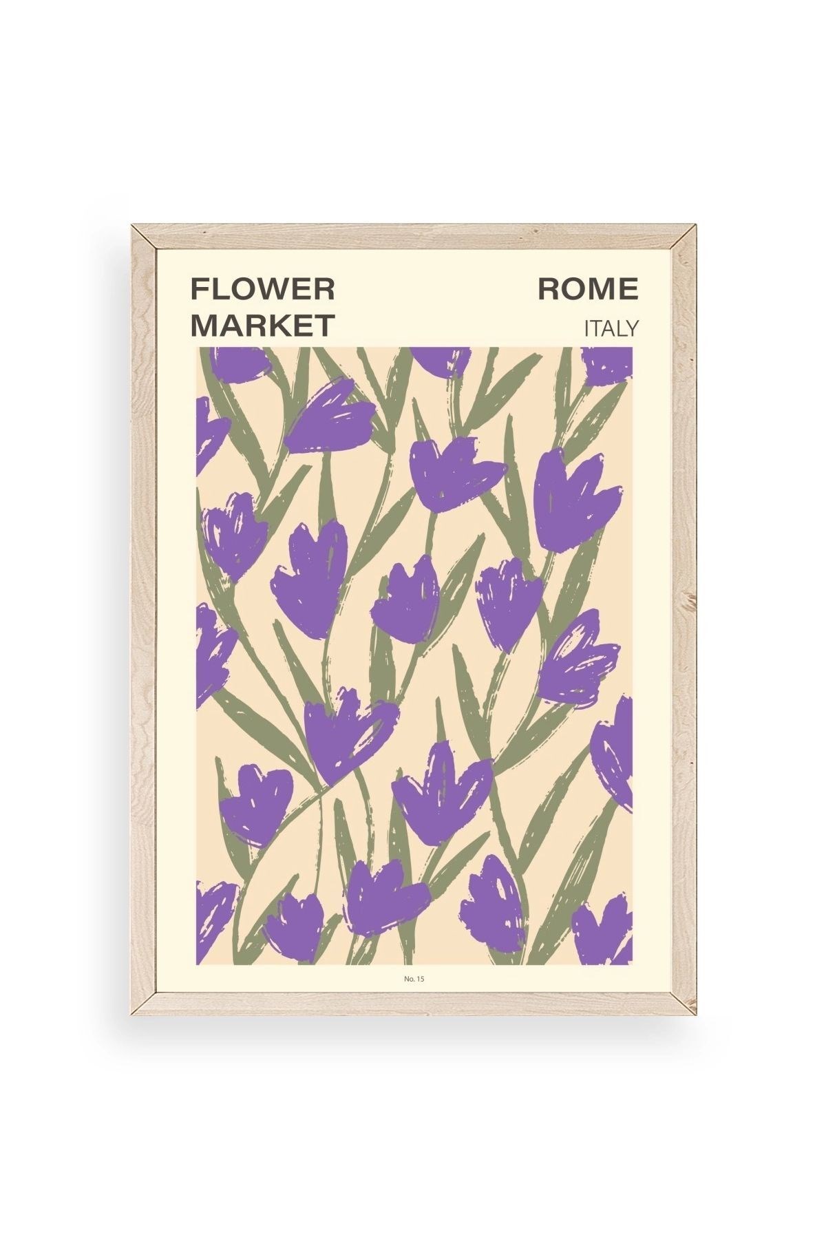 Çiçek Ahşap Çerçeveli Tablo 30 x 42