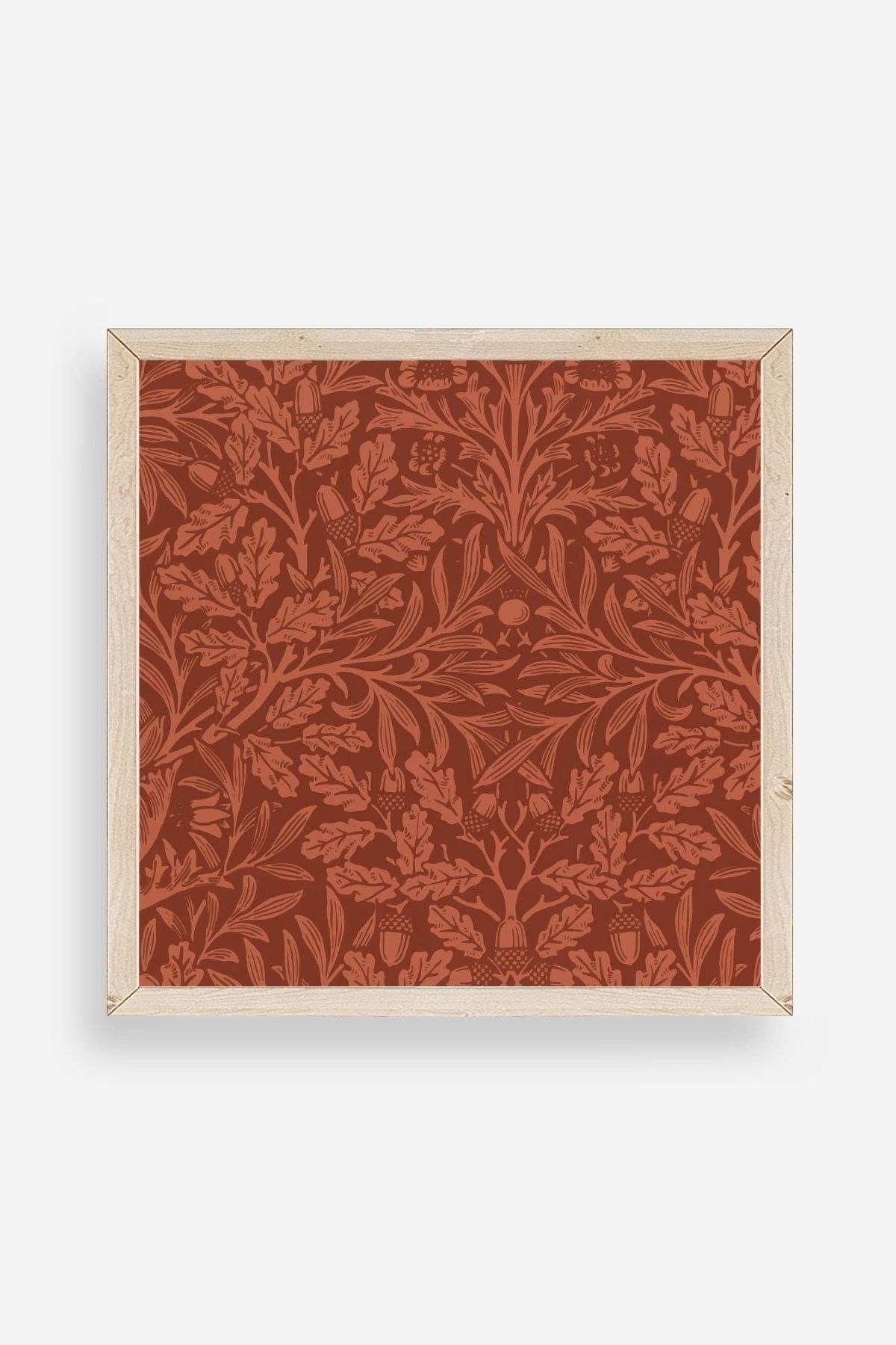 Yaprak Ahşap Çerçeveli Tablo 23 x 23