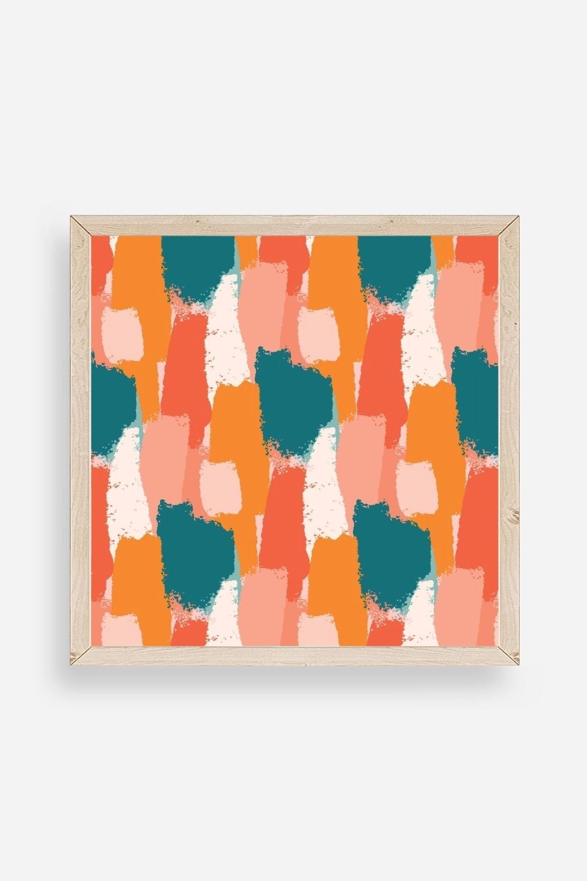 Soyut Ahşap Çerçeveli Tablo 42 x 42