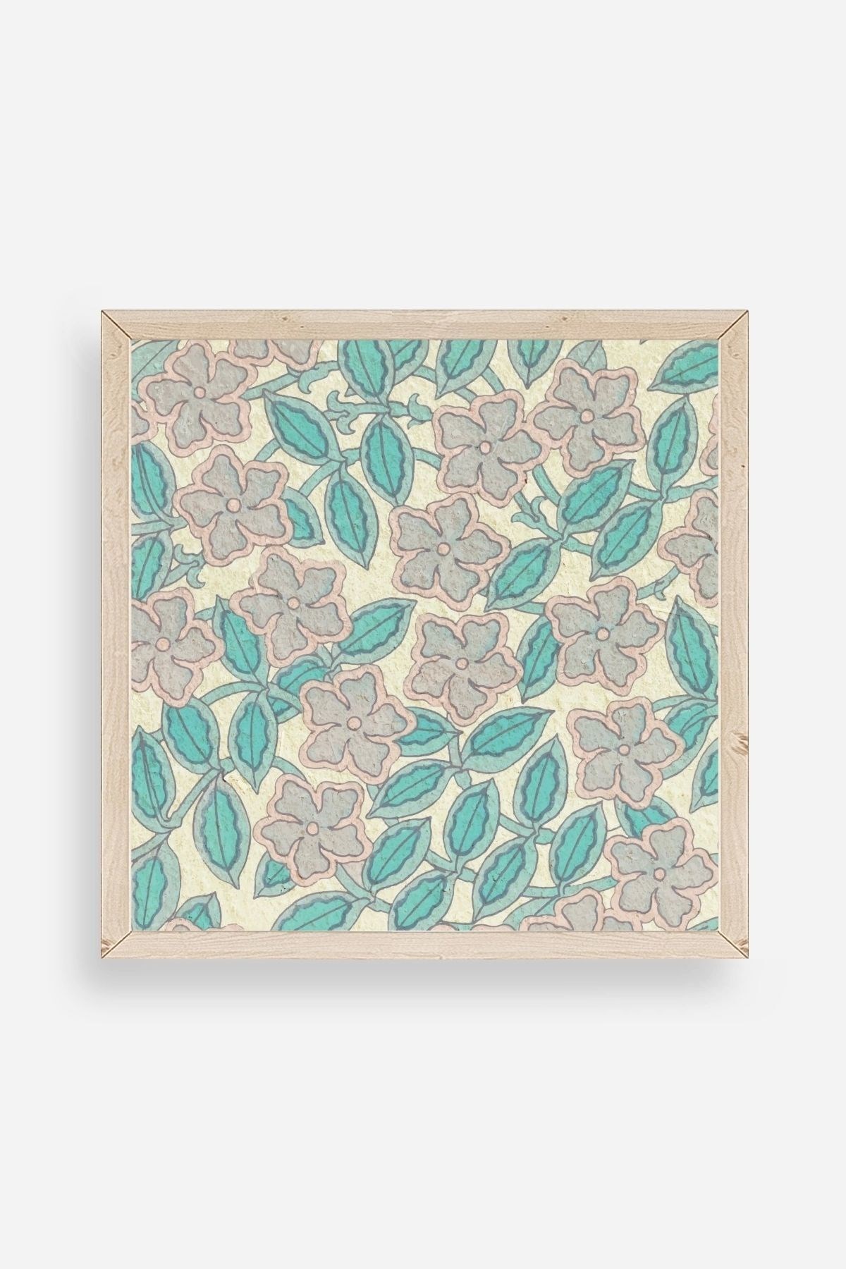 Çiçek Ahşap Çerçeveli Tablo 23 x 23