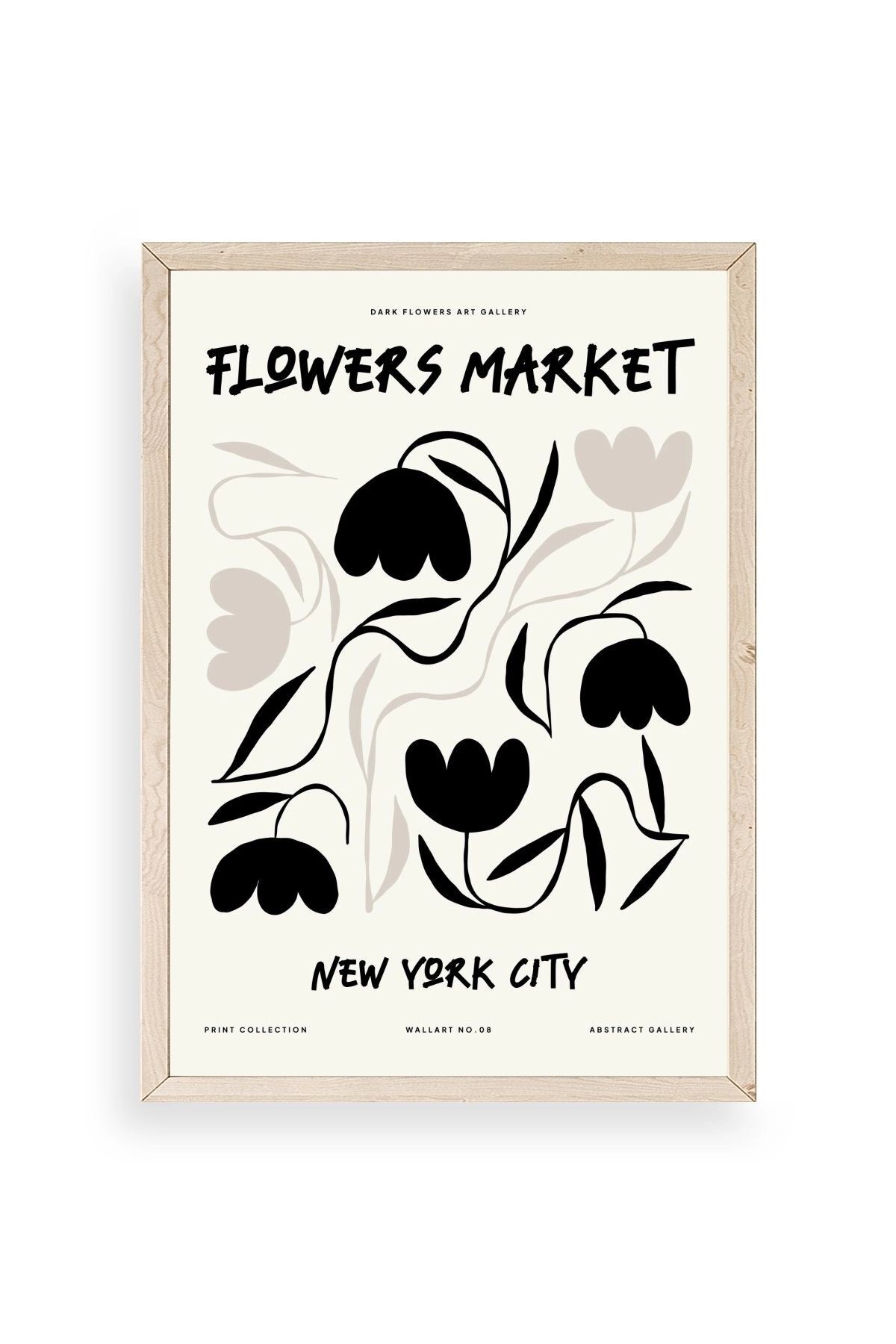 Çiçek Ahşap Çerçeveli Tablo 50 x 70