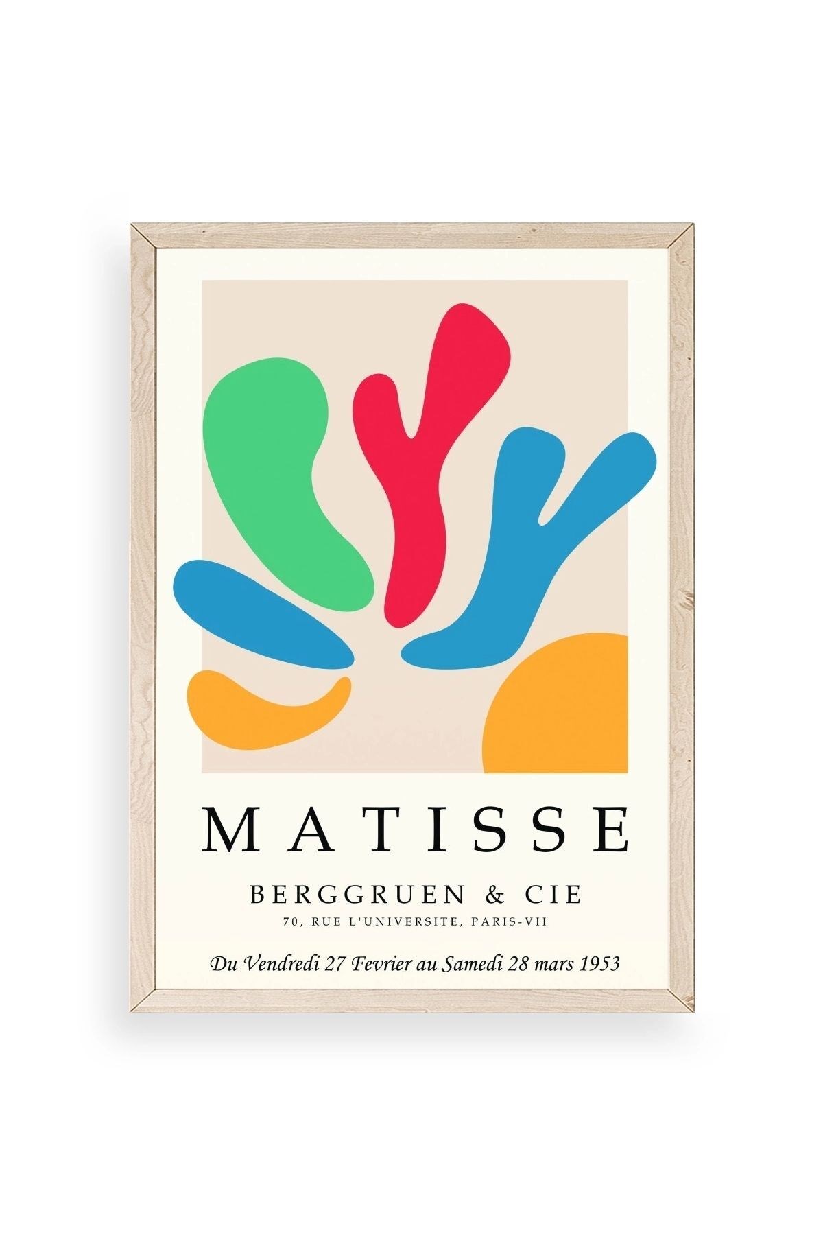 Modern Ahşap Çerçeveli Tablo 17 x 23