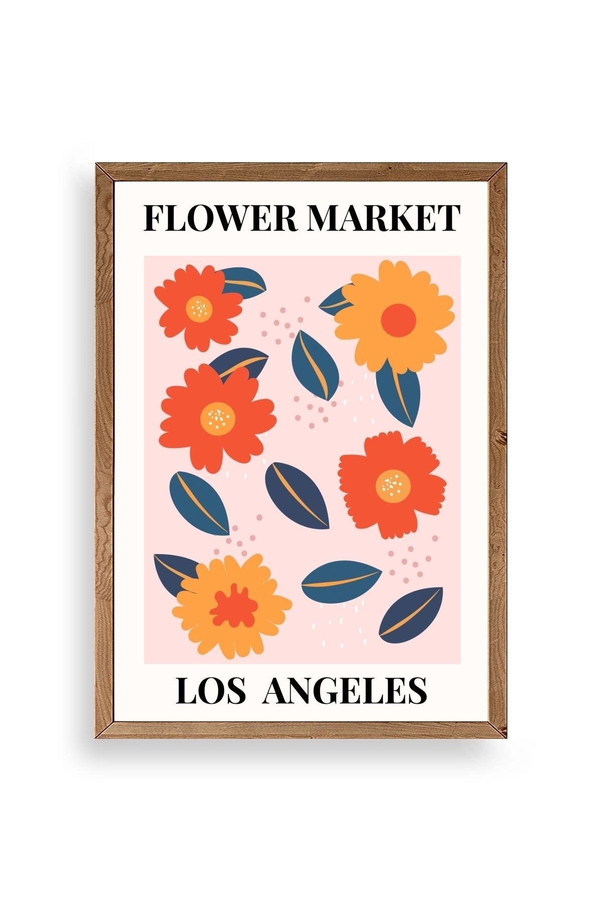 Çiçek Ahşap Çerçeveli Tablo 50 x 70