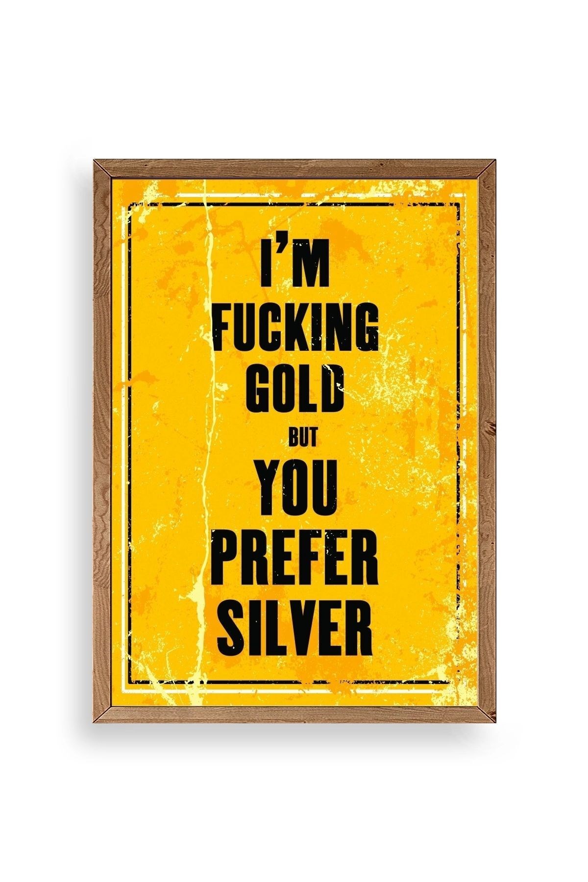 Motto Ahşap Çerçeveli Tablo 23 x 30