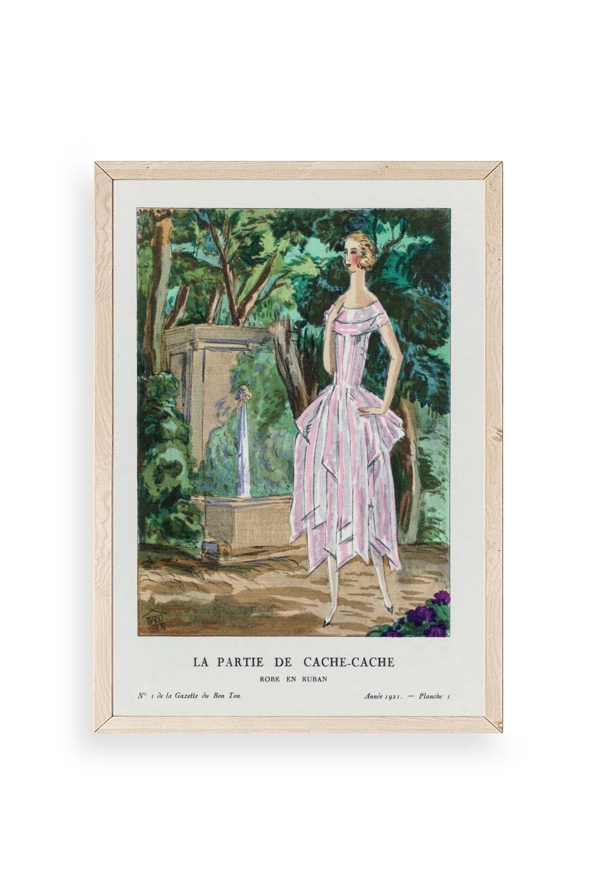 Bon Ton Gazetesi Ahşap Çerçeveli Tablo 30 x 42