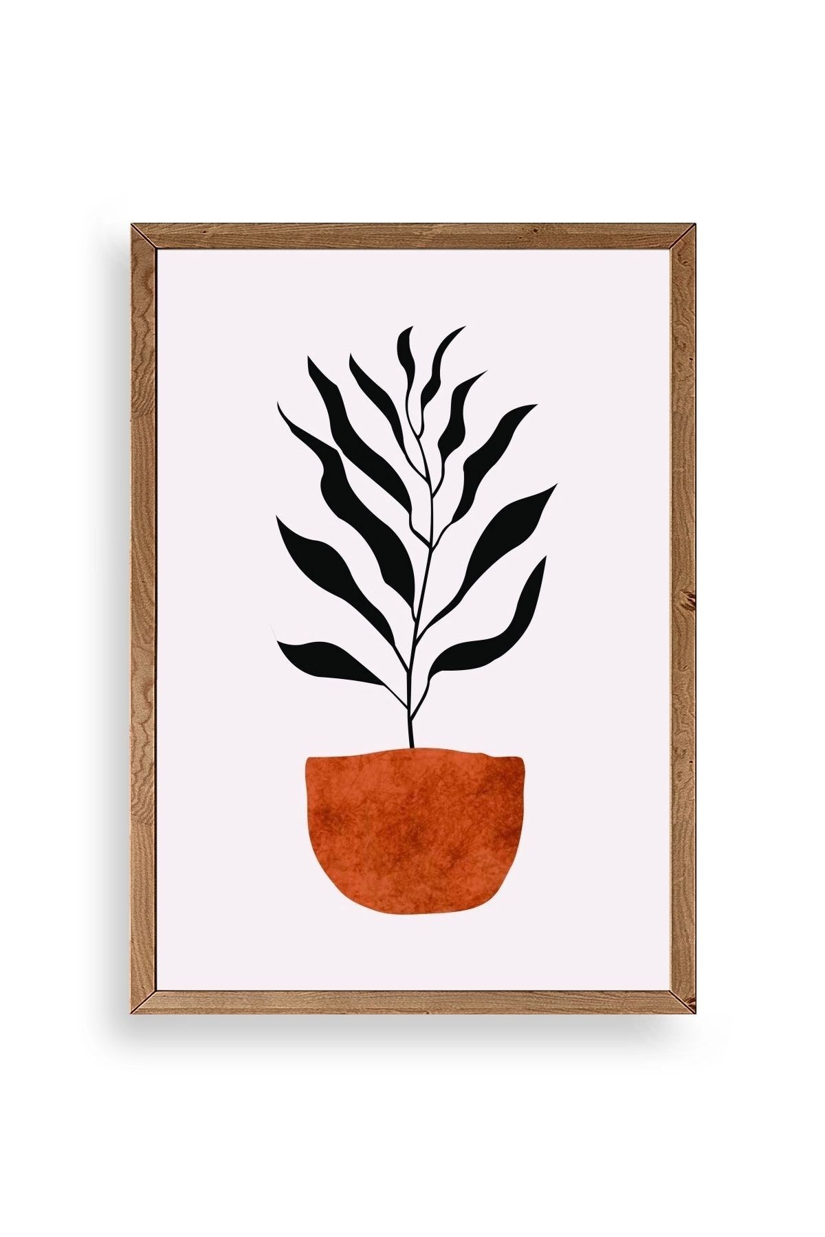 Saksı Ahşap Çerçeveli Tablo 30 x 42