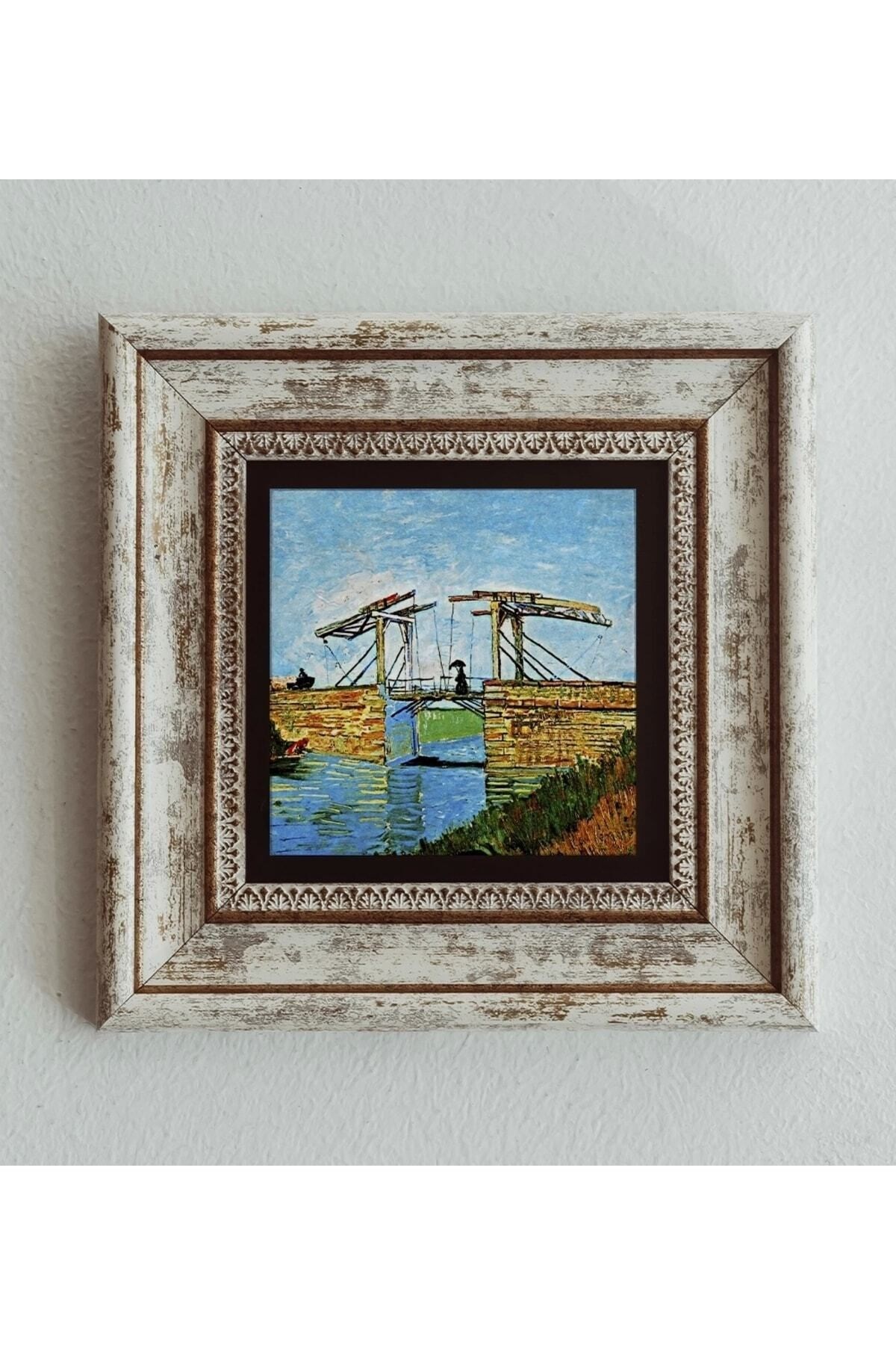 Vincent Van Gogh Çerçeveli Taş Tablo , Çerçeveli Taş Duvar Dekoru 20 cm