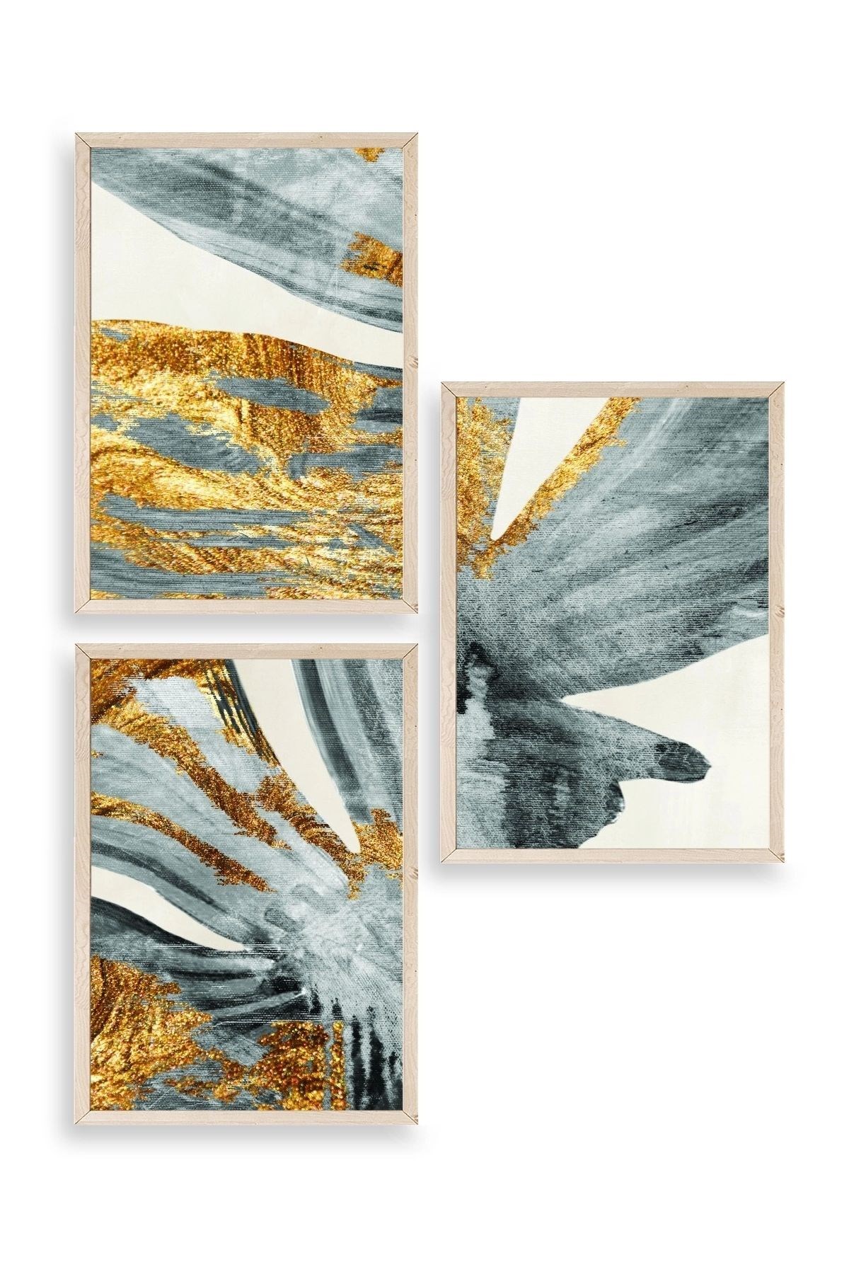 Soyut Ahşap Çerçeveli Tablo 50 x 70