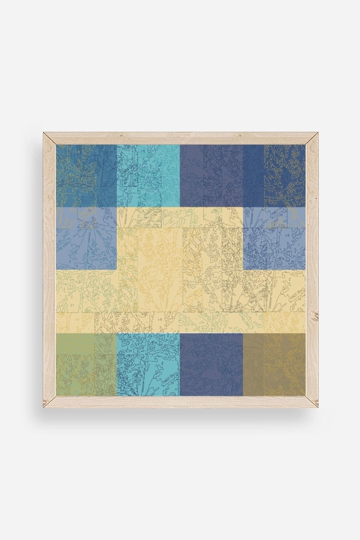 Kare Ahşap Çerçeveli Tablo 42 x 42