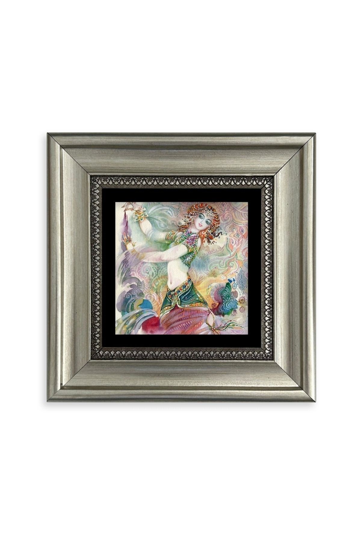 Kadın Çerçeveli Taş Tablo 20 cm