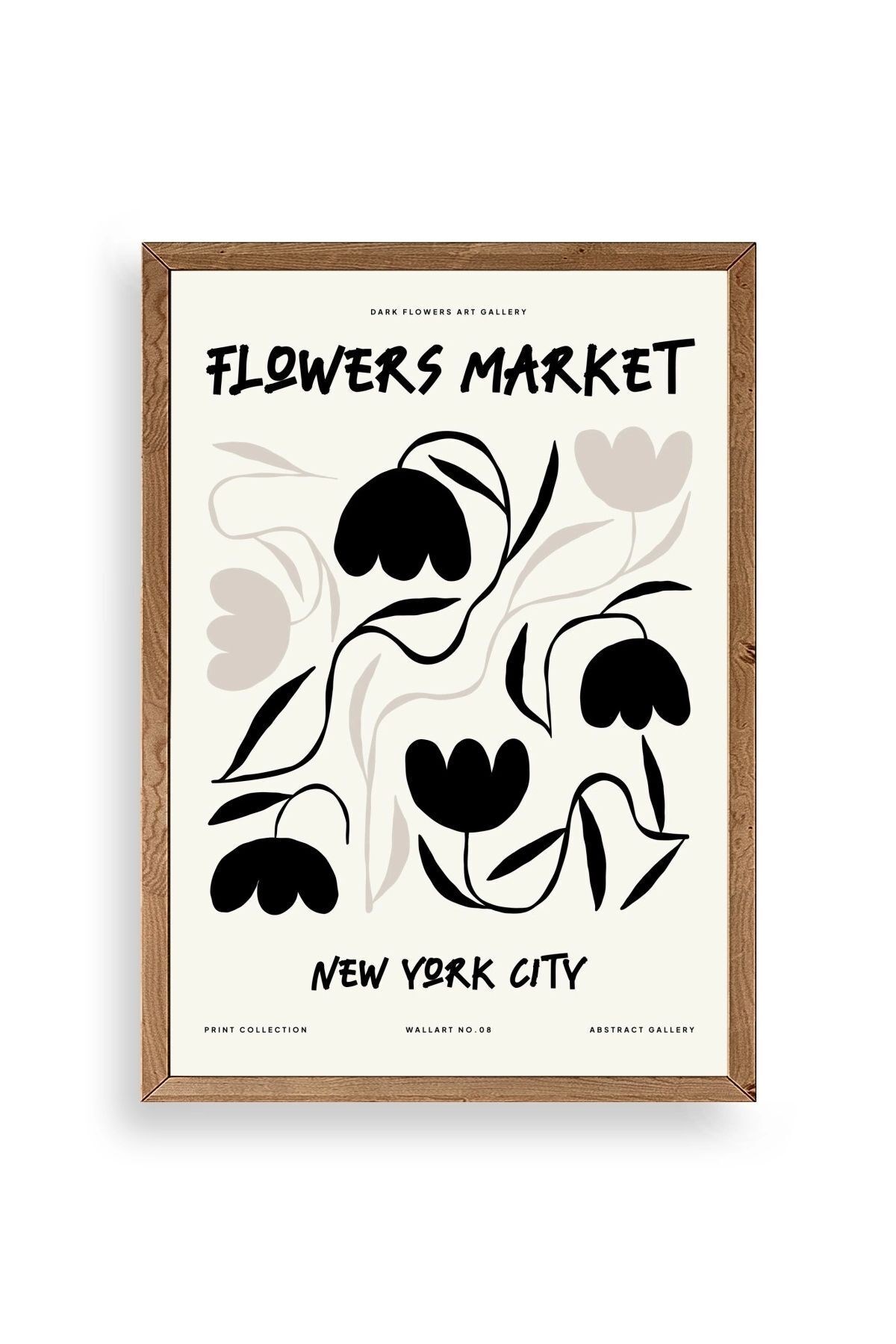 Çiçek Ahşap Çerçeveli Tablo 30 x 42