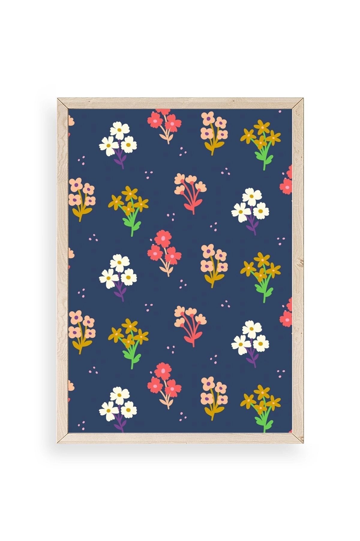 Çiçek Ahşap Çerçeveli Tablo 50 x 70