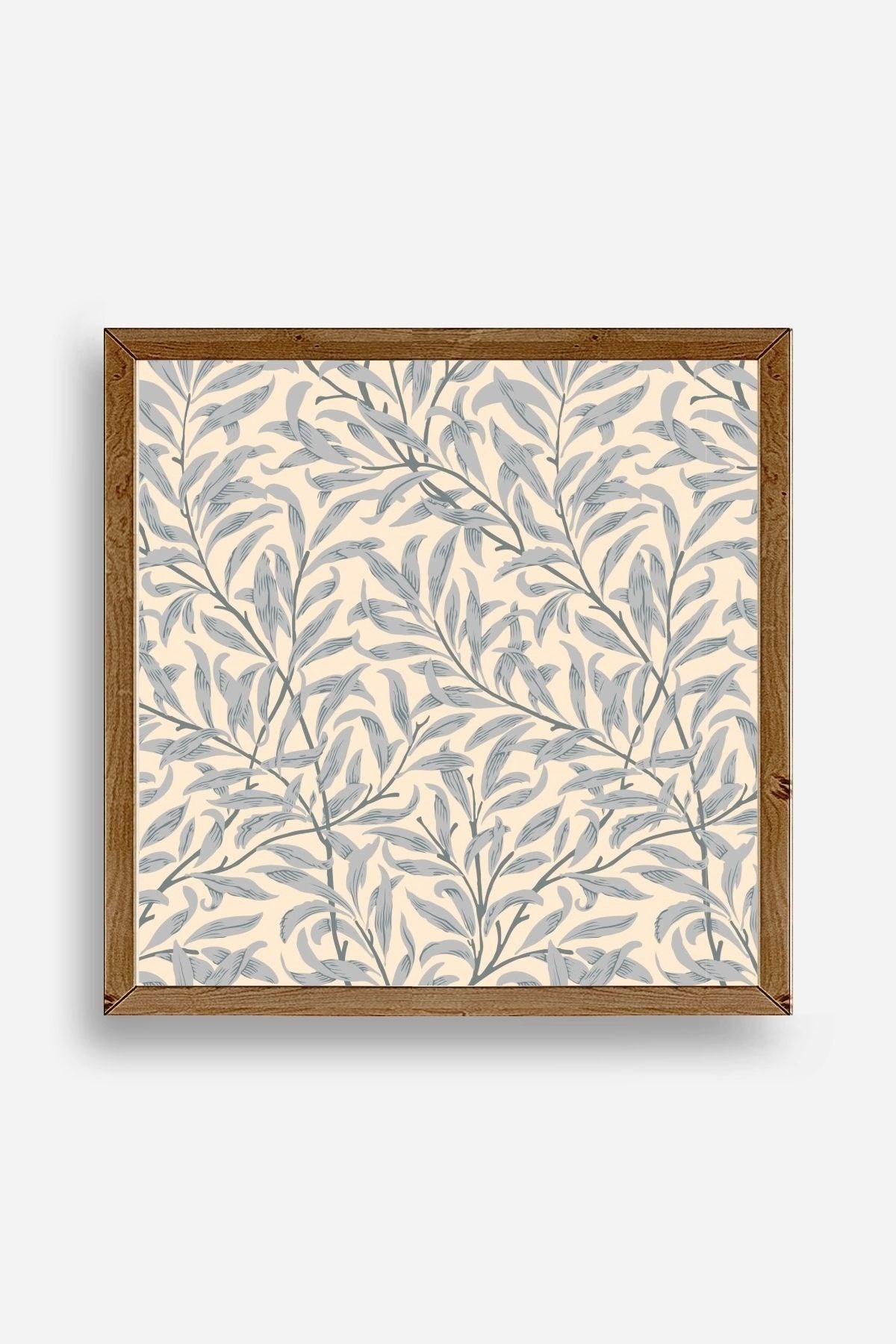 Yaprak Ahşap Çerçeveli Tablo 23 x 23