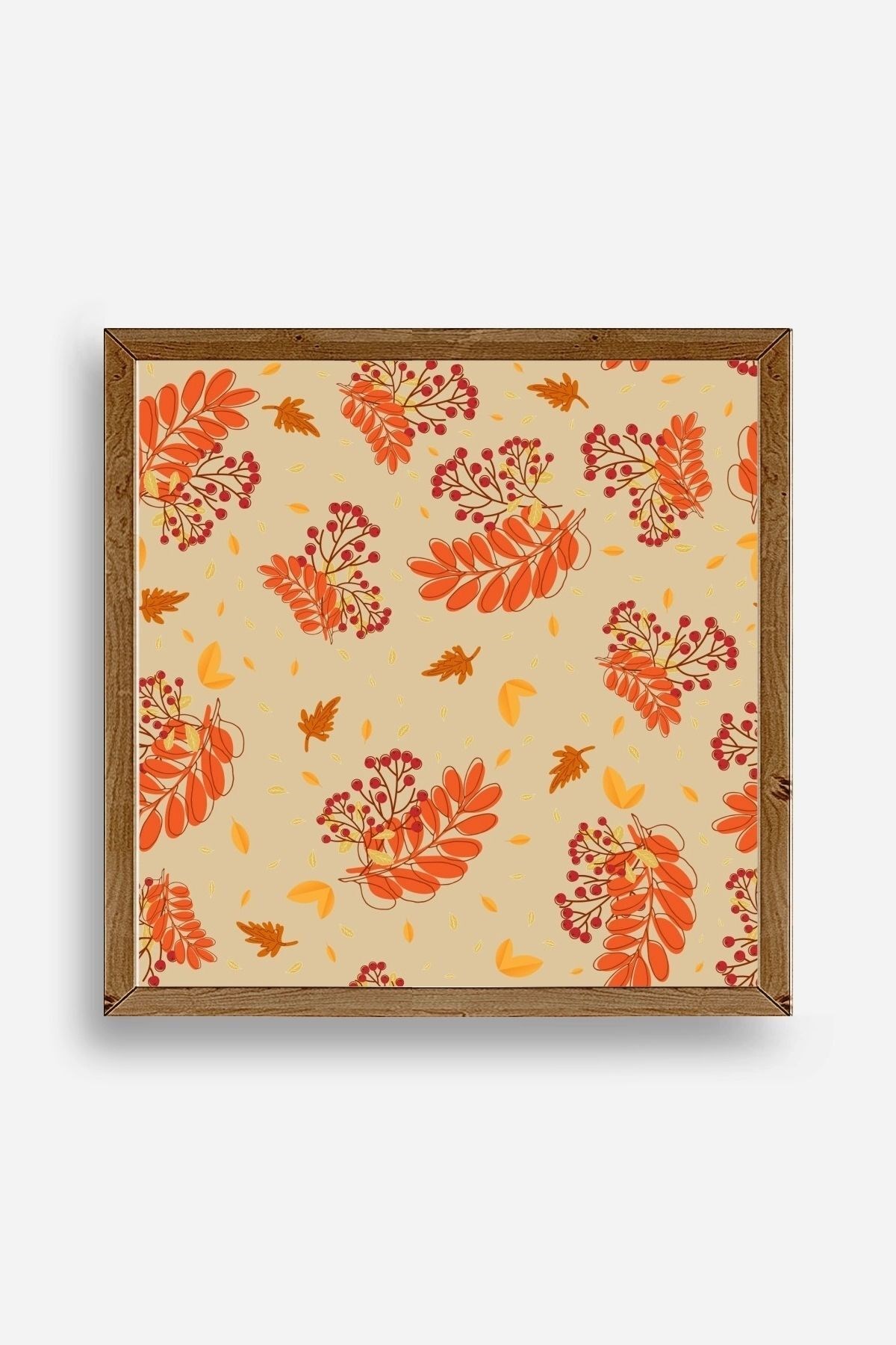 Çiçek Ahşap Çerçeveli Tablo 23 x 23