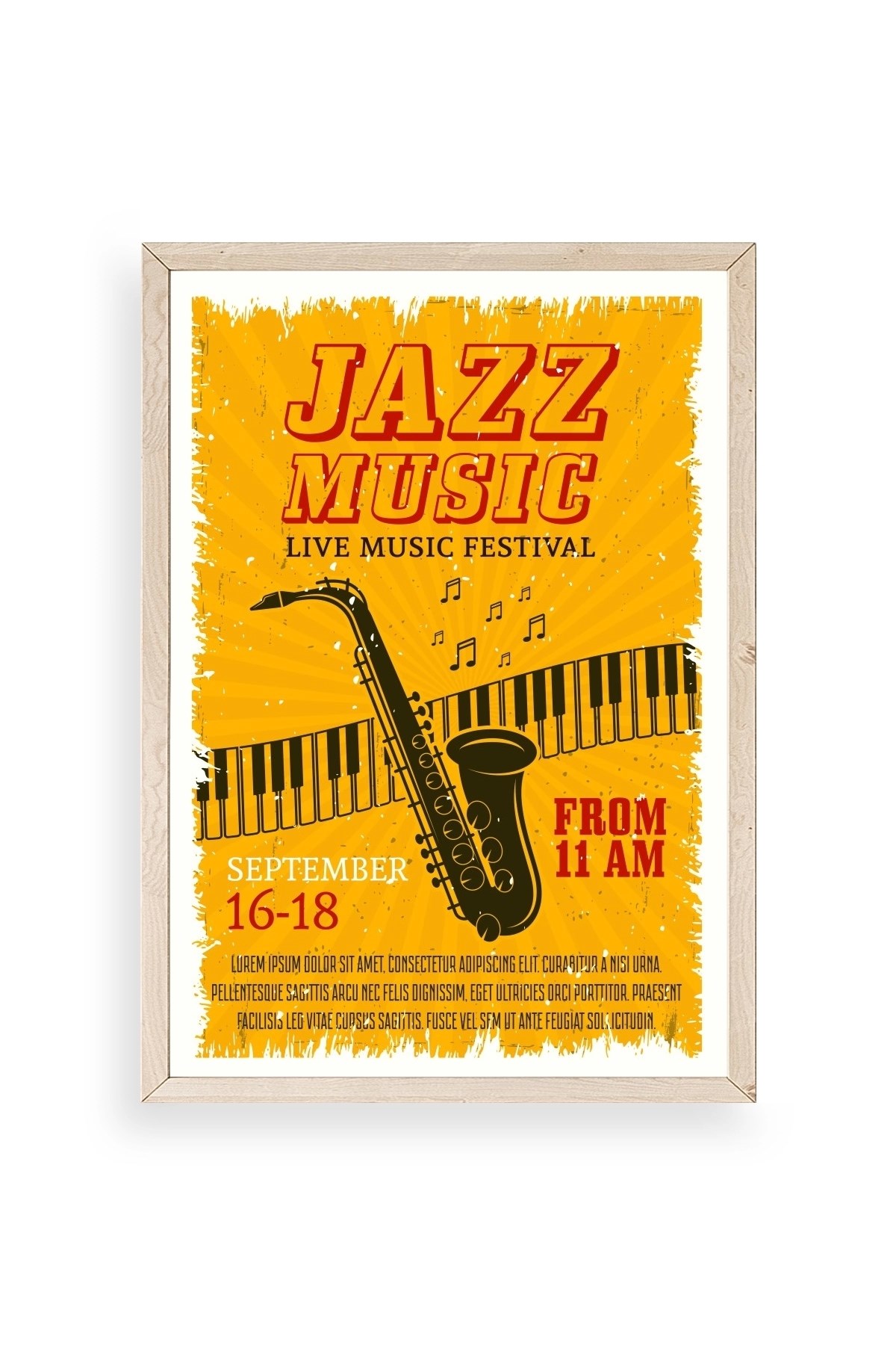 Jazz Ahşap Çerçeveli Tablo 23 x 30