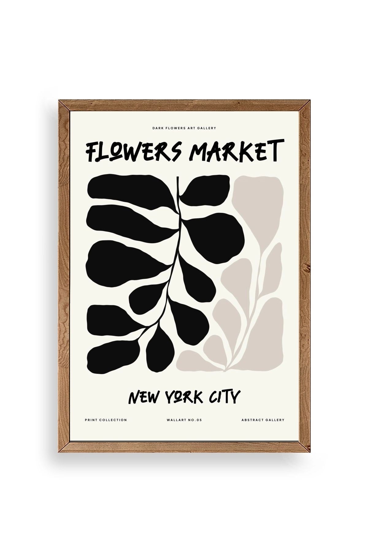 Yaprak Ahşap Çerçeveli Tablo 30 x 42