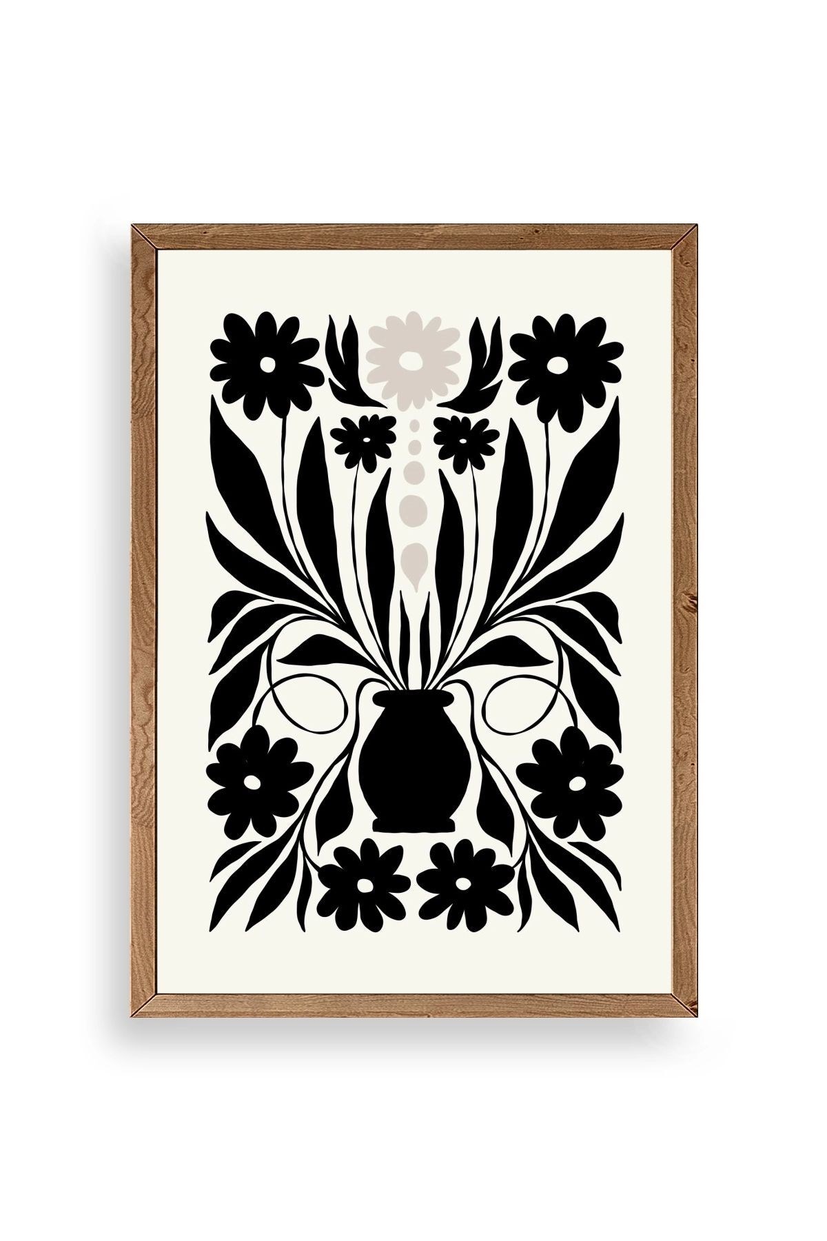 Çiçek Ahşap Çerçeveli Tablo 23 x 30