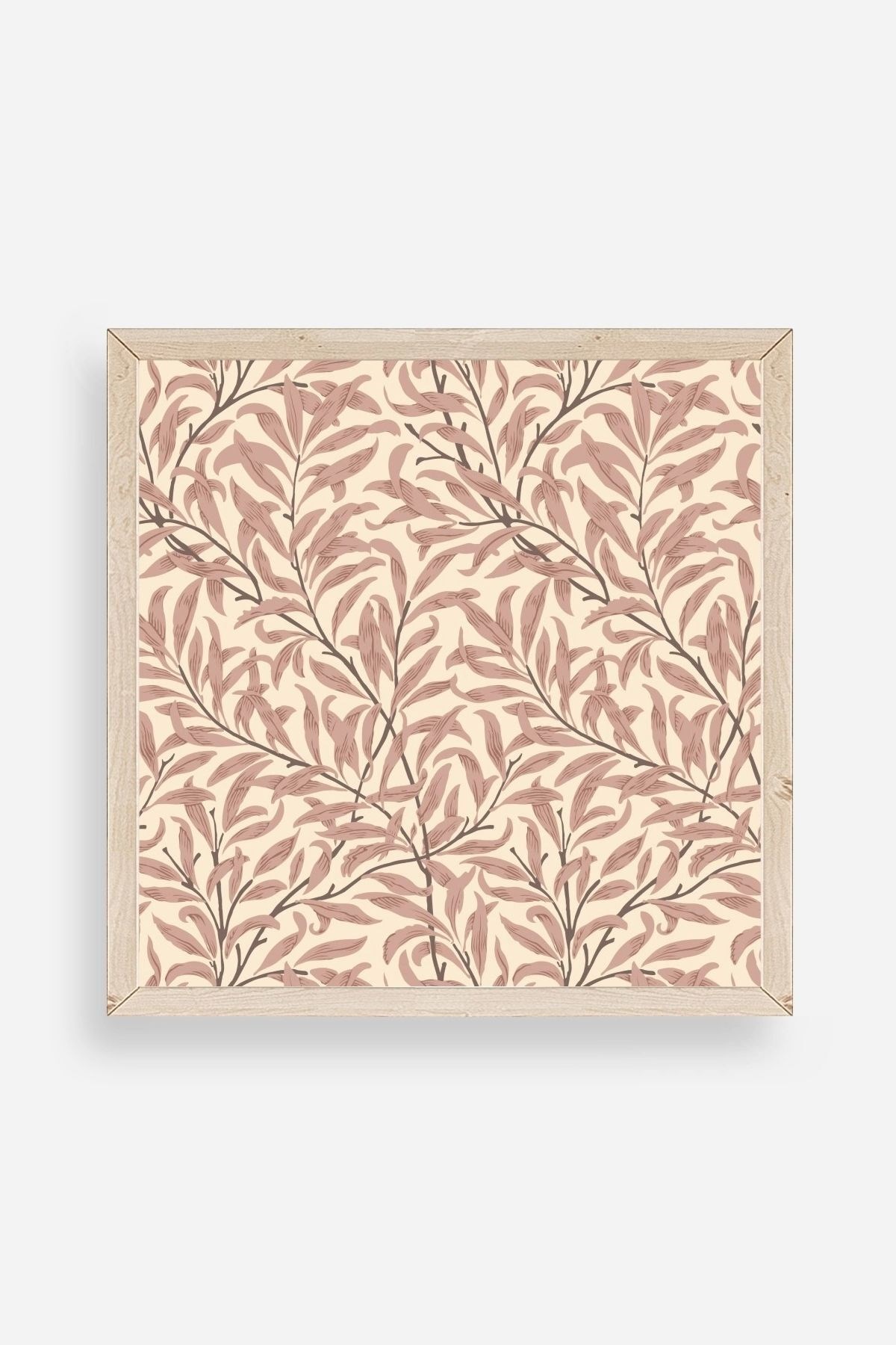 Yaprak Ahşap Çerçeveli Tablo 23 x 23