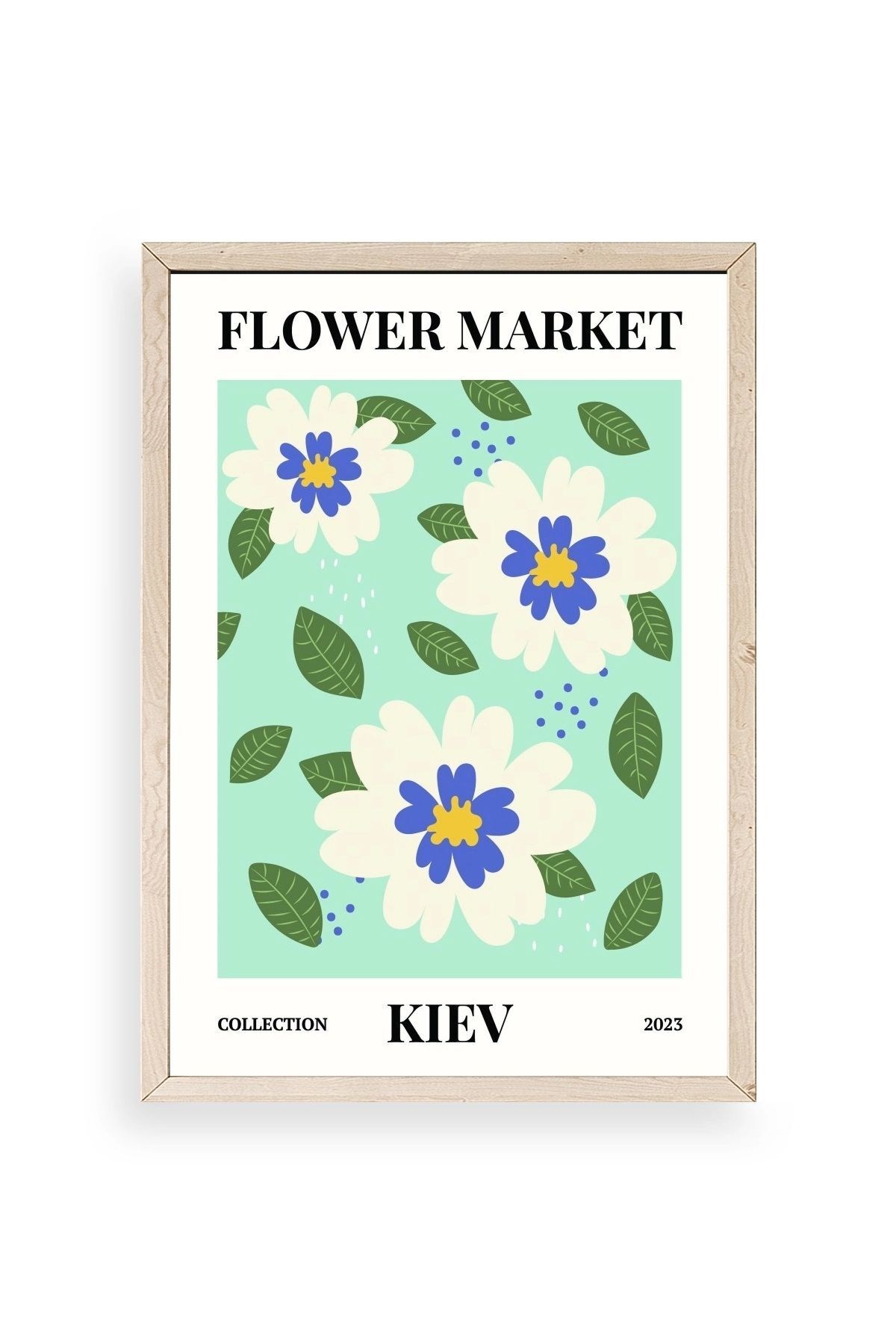 Çiçek Ahşap Çerçeveli Tablo 23 x 30