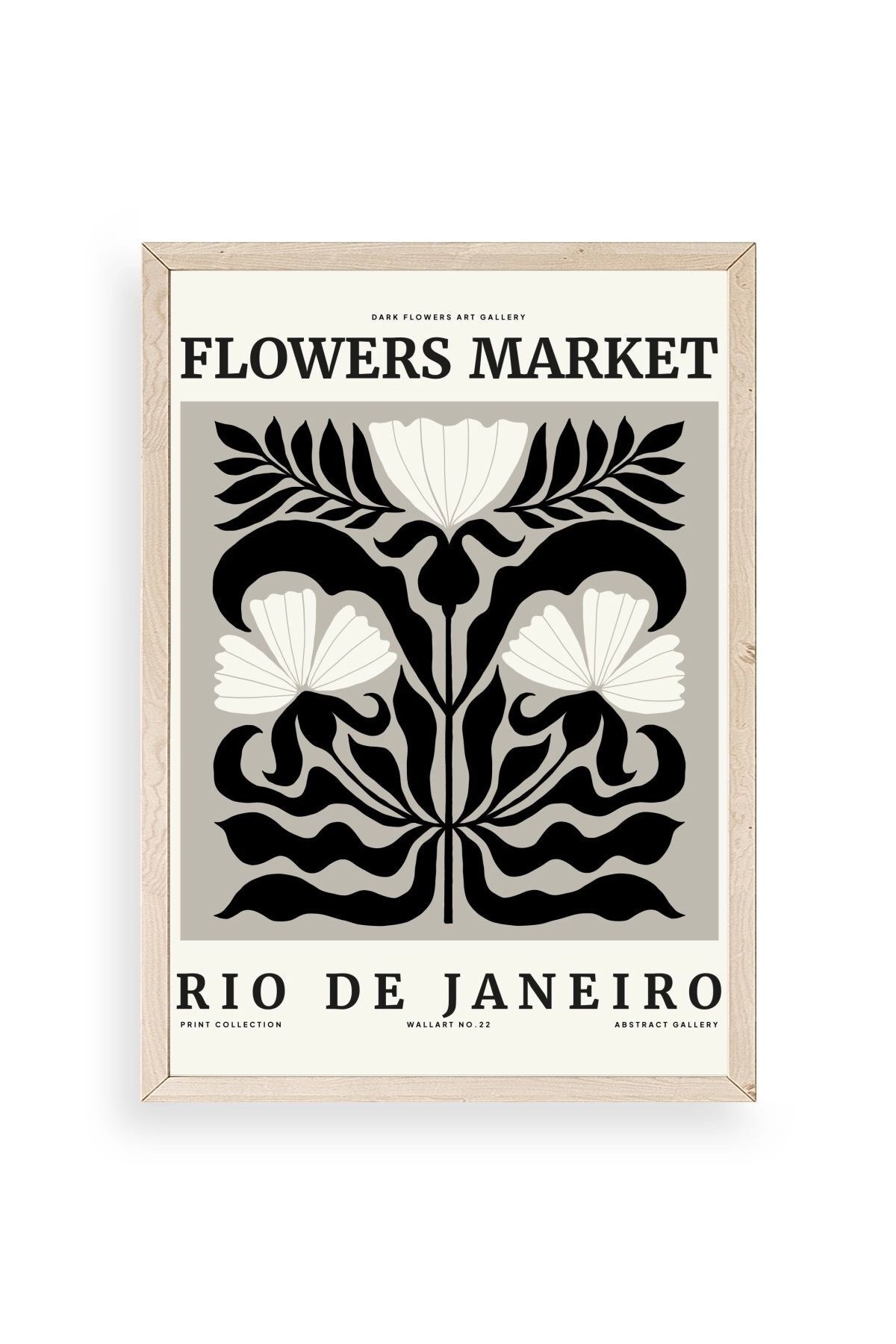 Çiçek Ahşap Çerçeveli Tablo 23 x 30