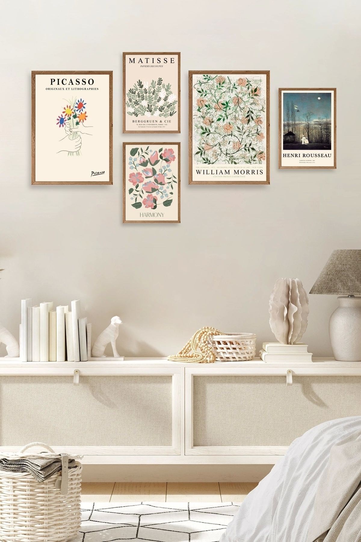 Ünlü Tablo Seti 5'li Tablo 30 x 40