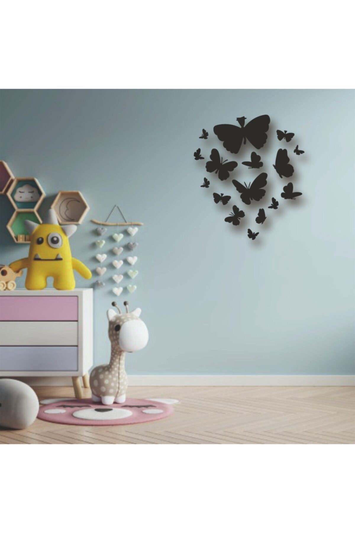 Kelebek Figürlü Ahşap Tablo