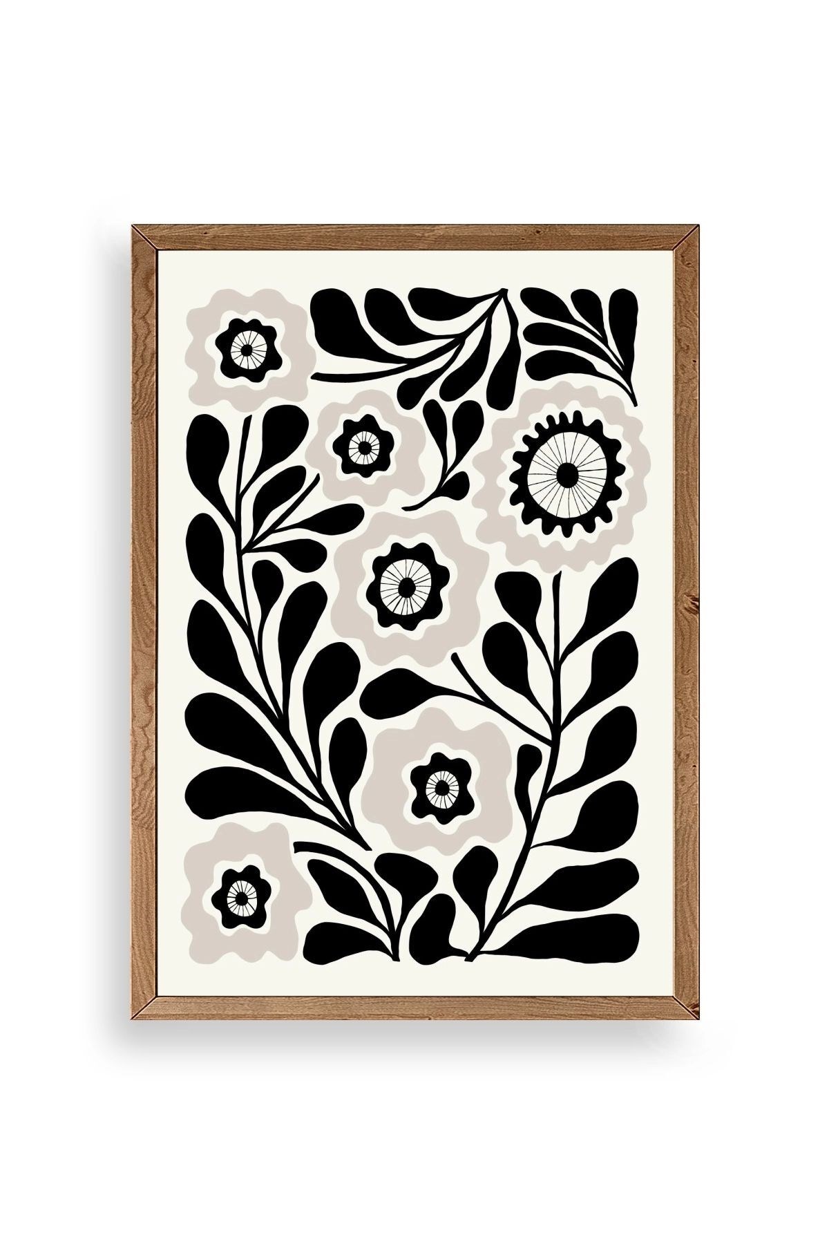 Çiçek Ahşap Çerçeveli Tablo 17 x 23