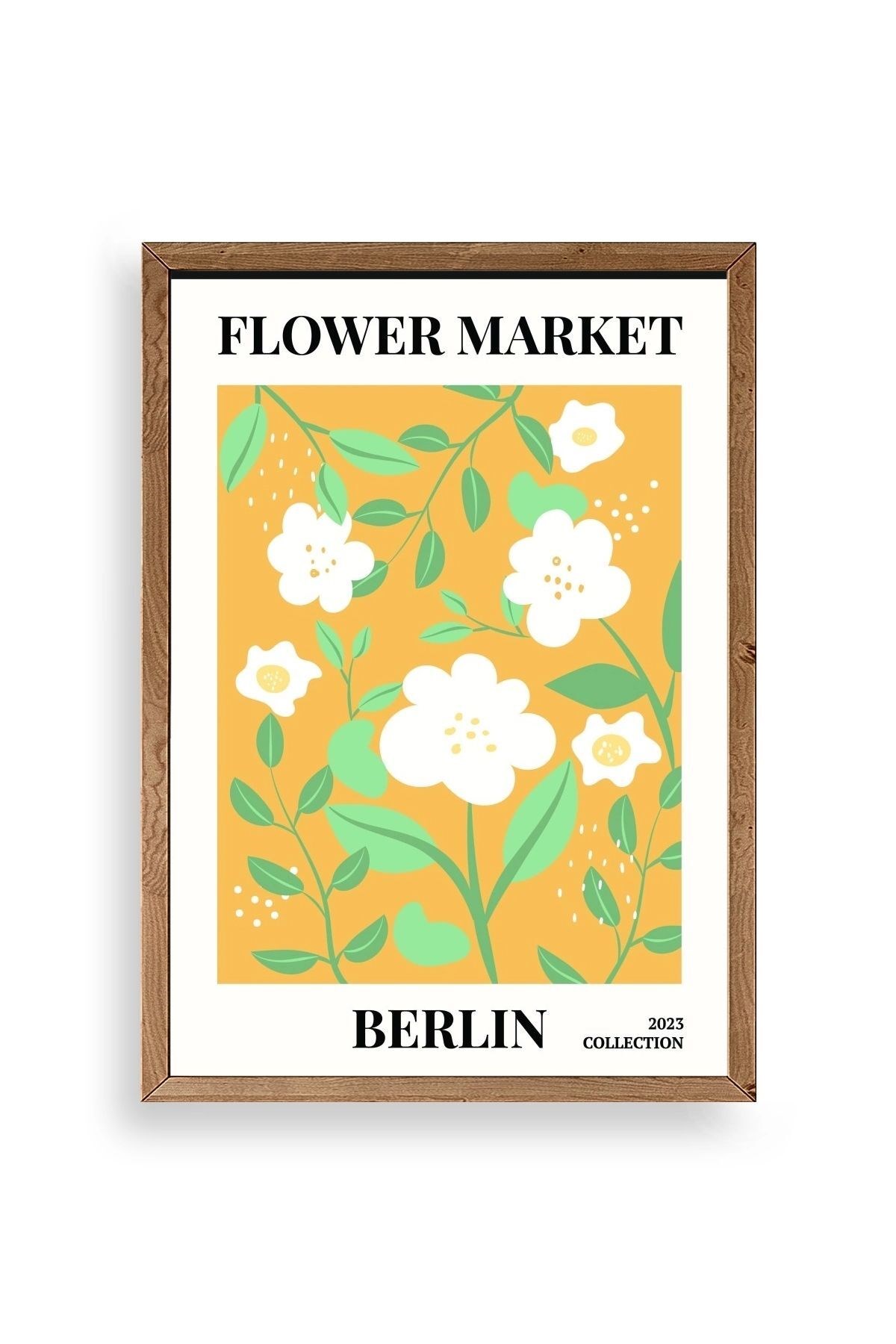 Çiçek Ahşap Çerçeveli Tablo 17 x 23