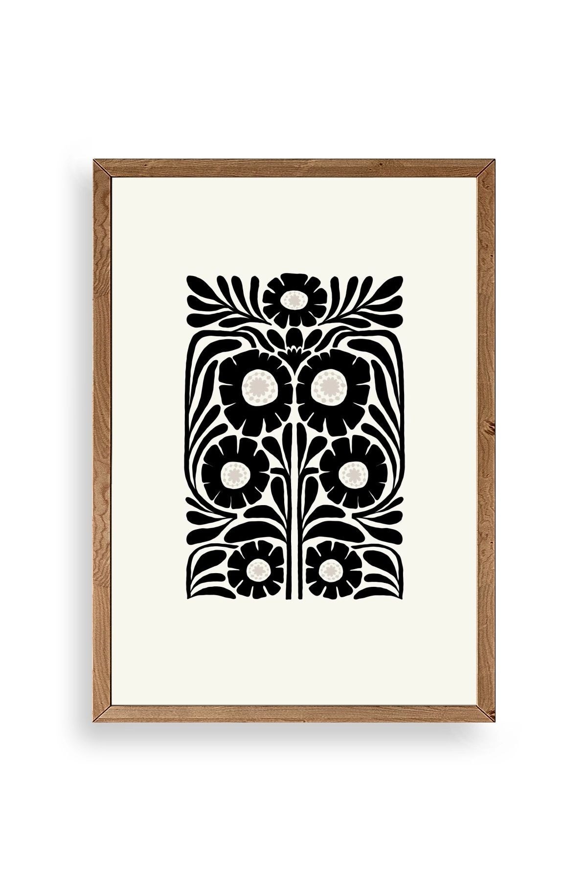 Çiçek Ahşap Çerçeveli Tablo 50 x 70