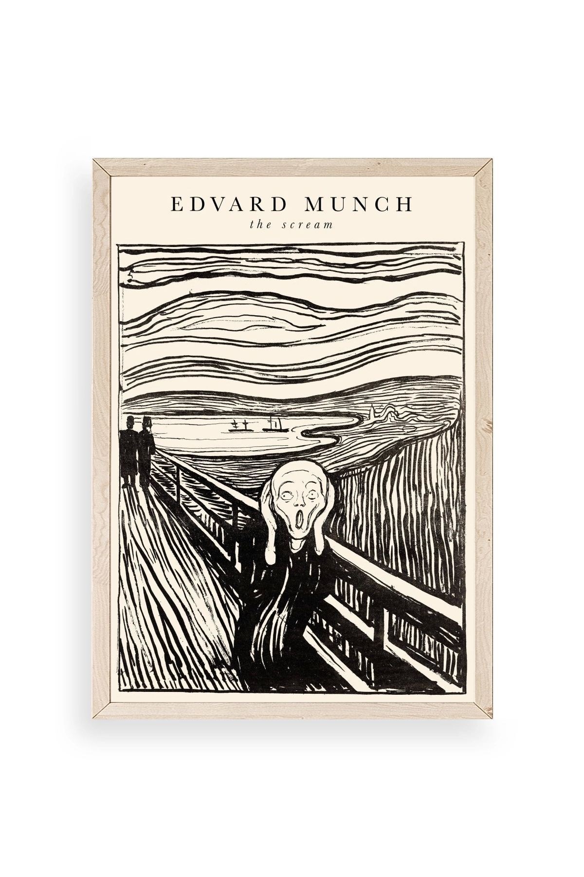 Çığlık Ahşap Çerçeveli Tablo 30 x 42