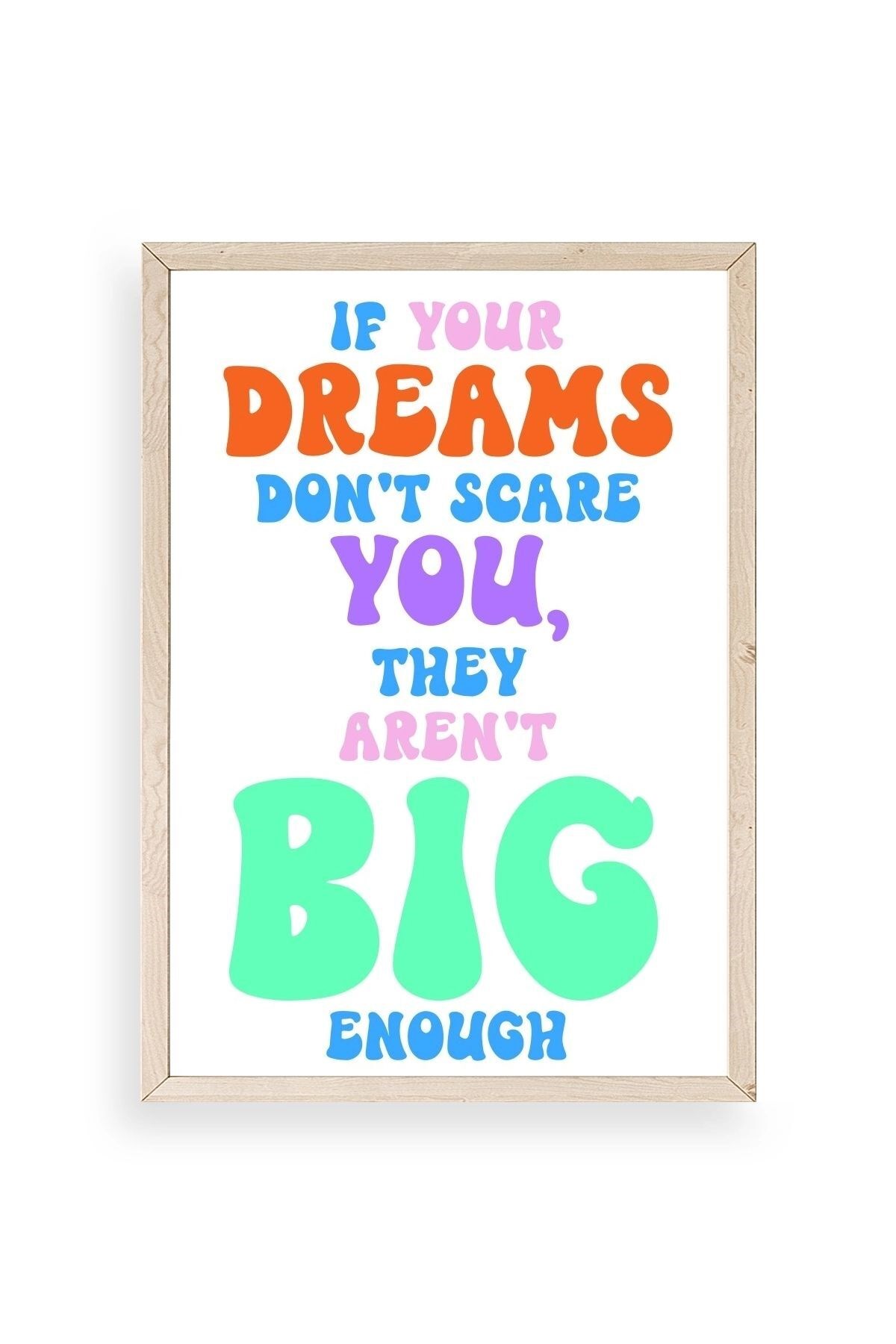 Motto Ahşap Çerçeveli Tablo 50 x 70