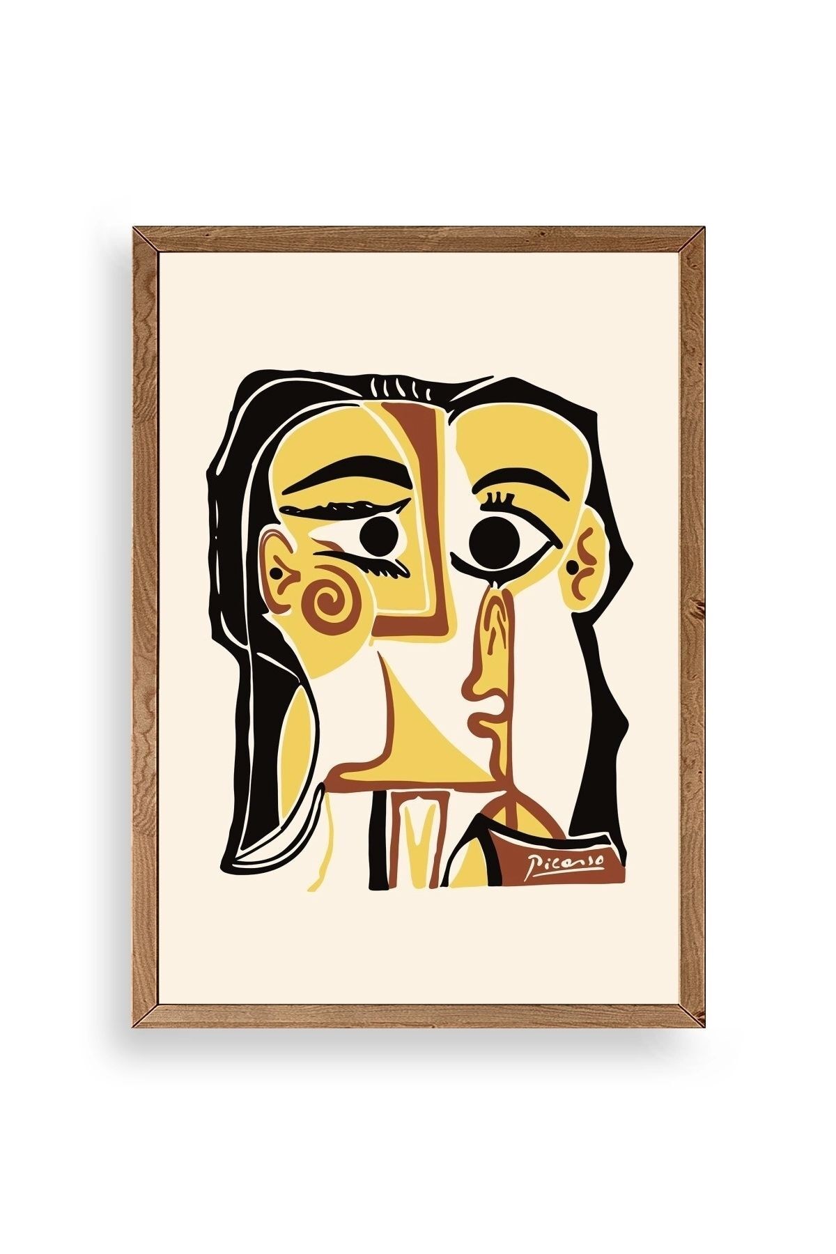 Tete de Femme Ahşap Çerçeveli Tablo 17 x 23