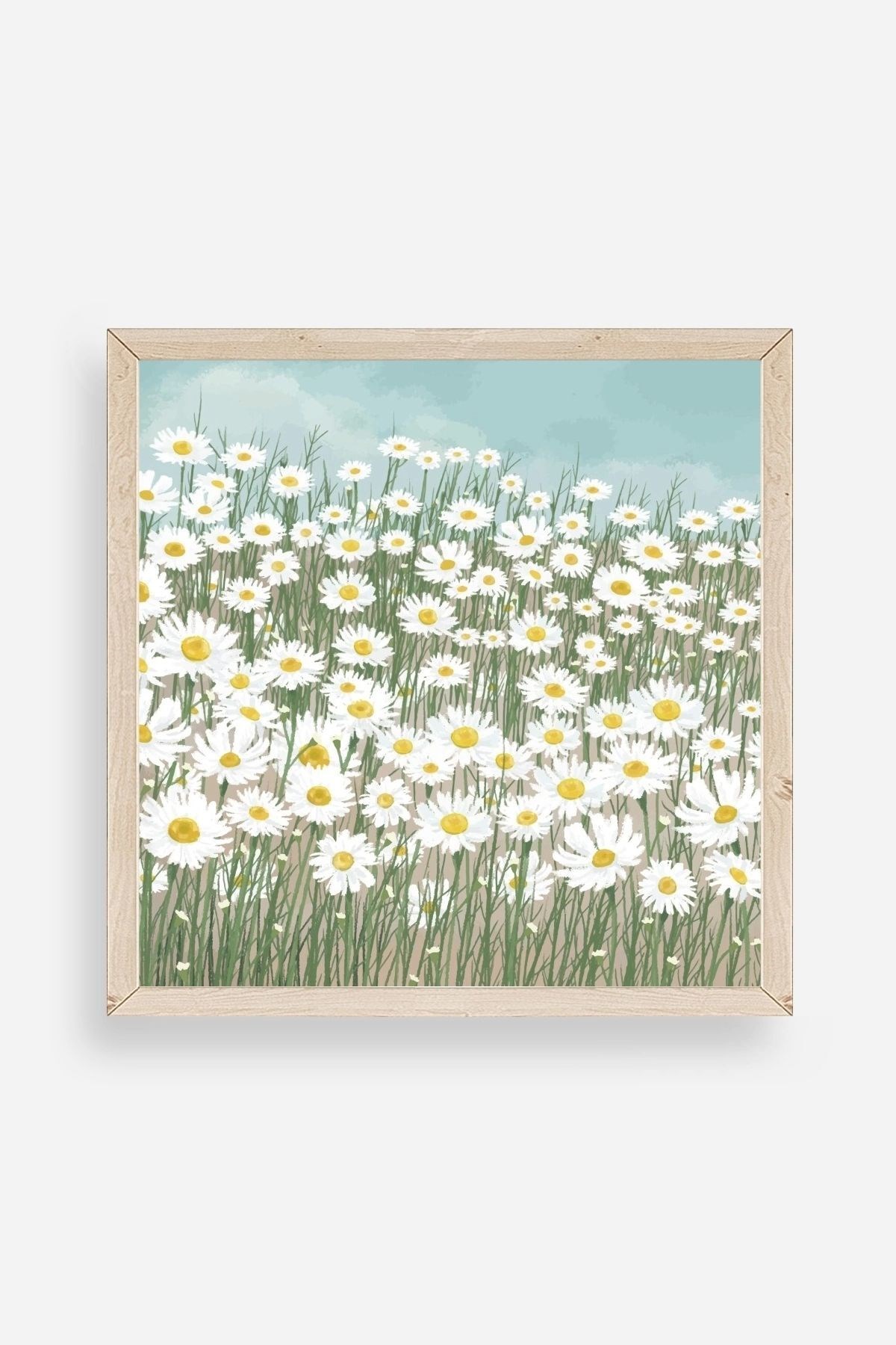 Çiçekler Ahşap Çerçeveli Tablo 42 x 42