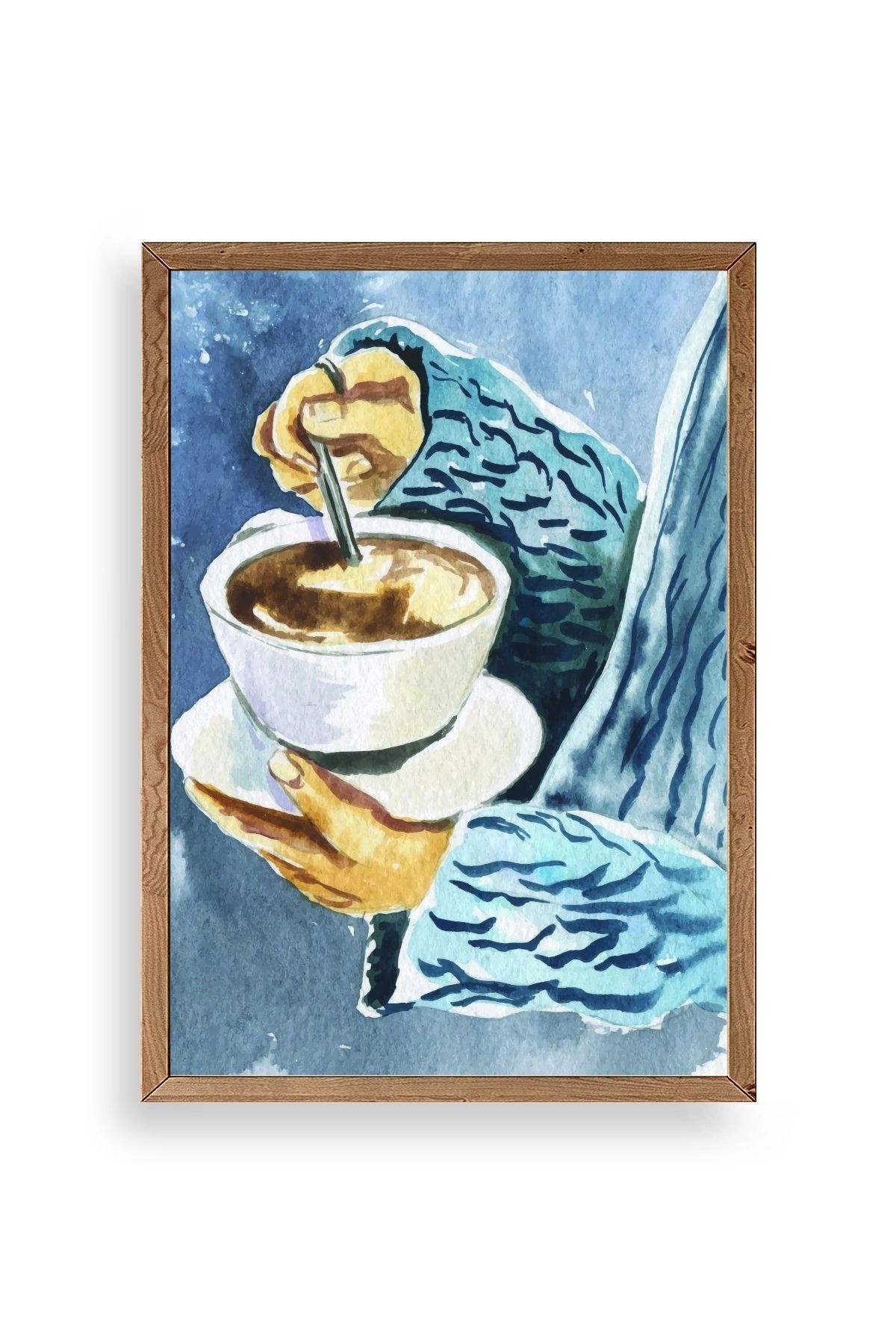 Kahve Ahşap Çerçeveli Tablo 30 x 42