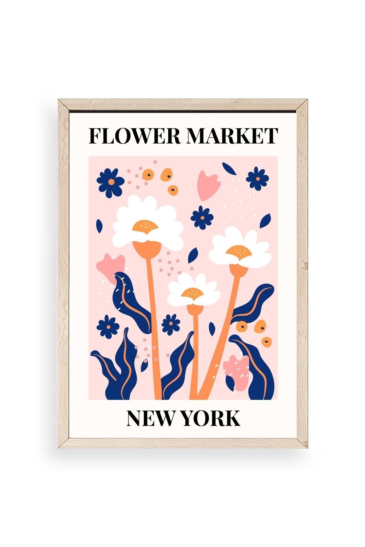 Çiçek Ahşap Çerçeveli Tablo 17 x 23