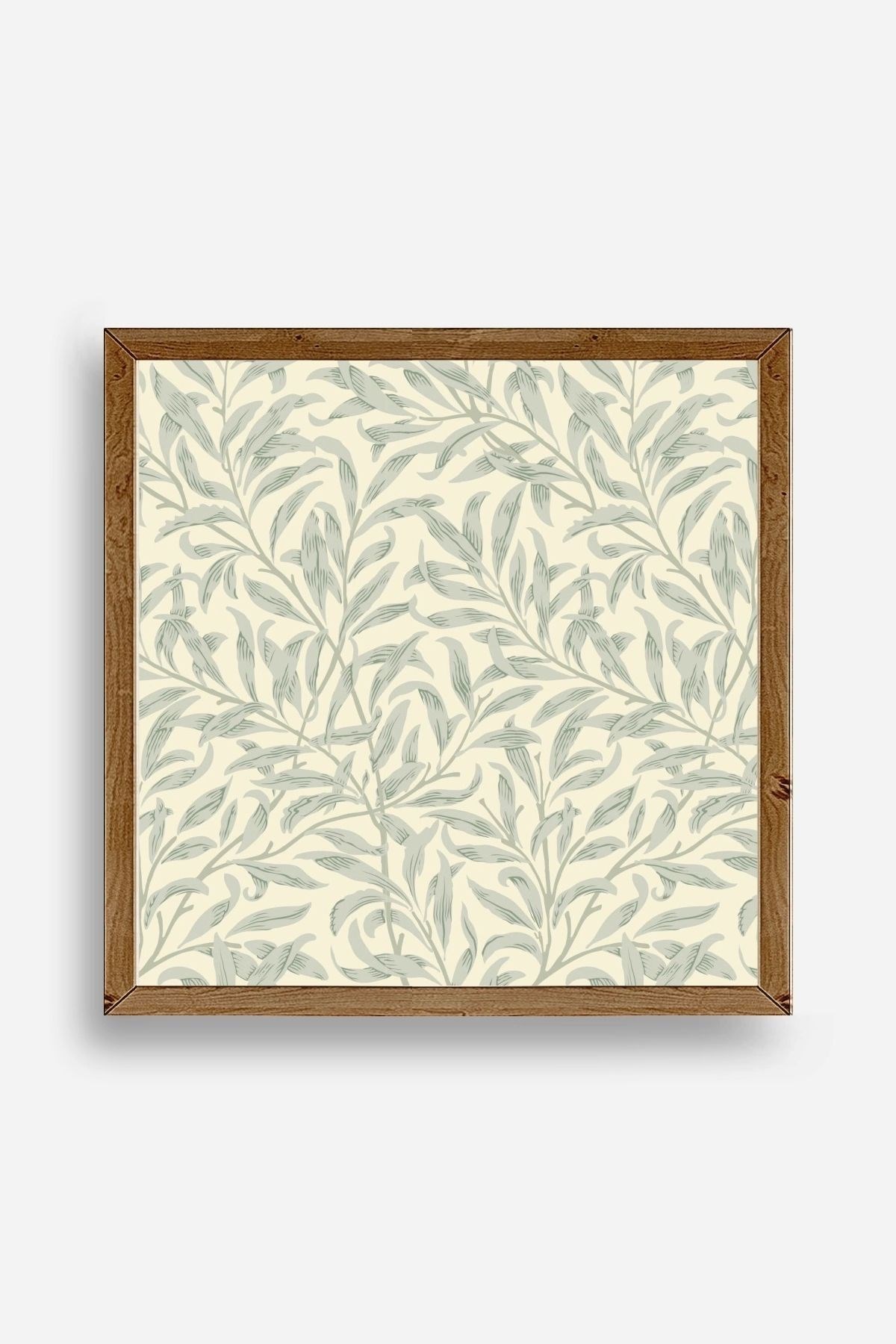 Yaprak Ahşap Çerçeveli Tablo 23 x 23