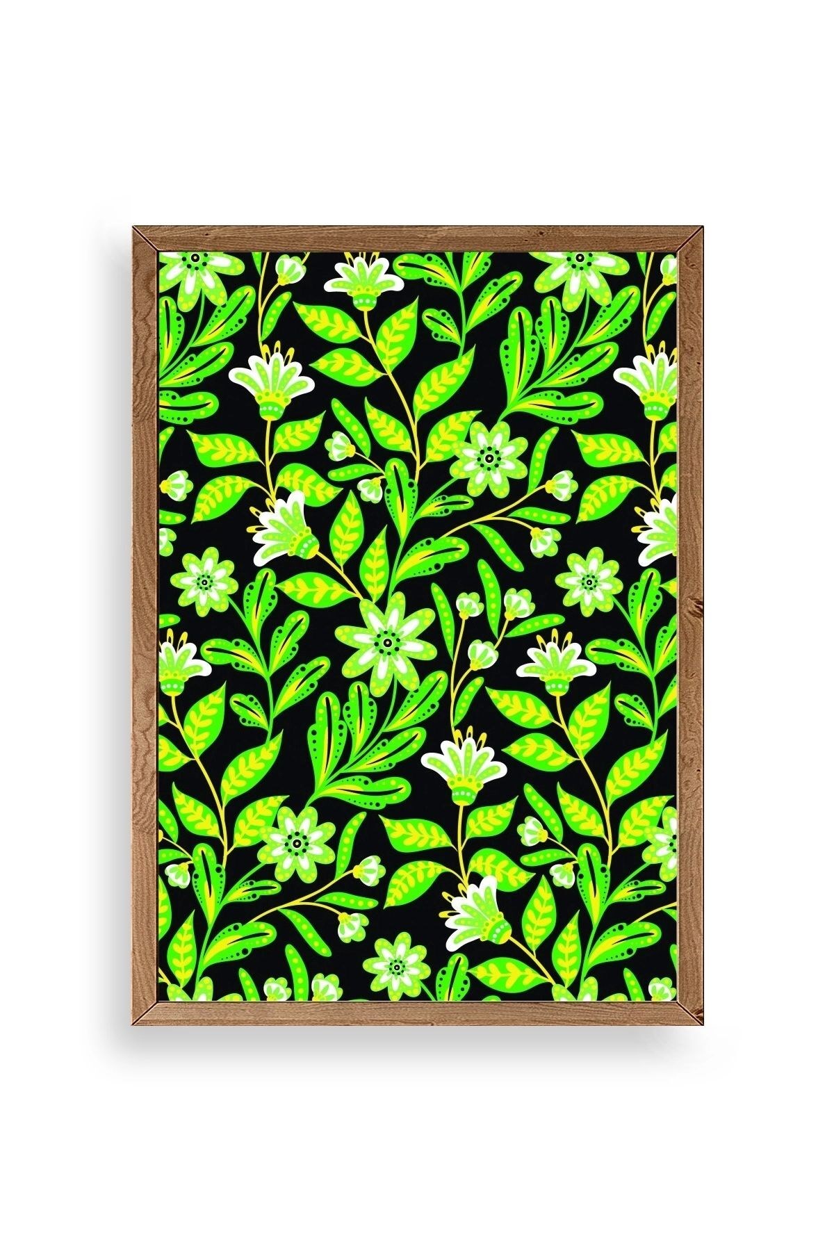 Yapraklar Ahşap Çerçeveli Tablo 23 x 30