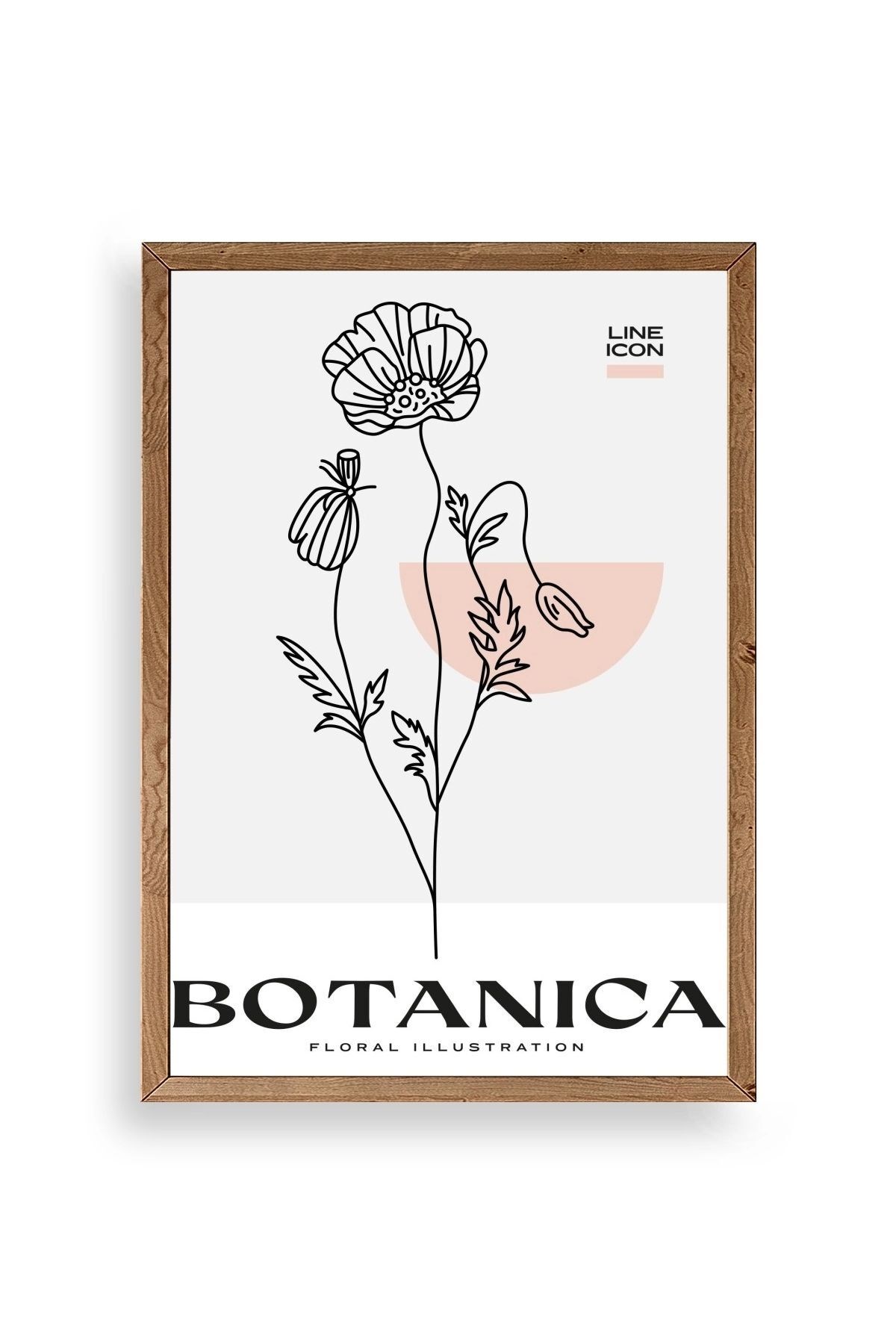 Çiçek Ahşap Çerçeveli Tablo 30 x 42