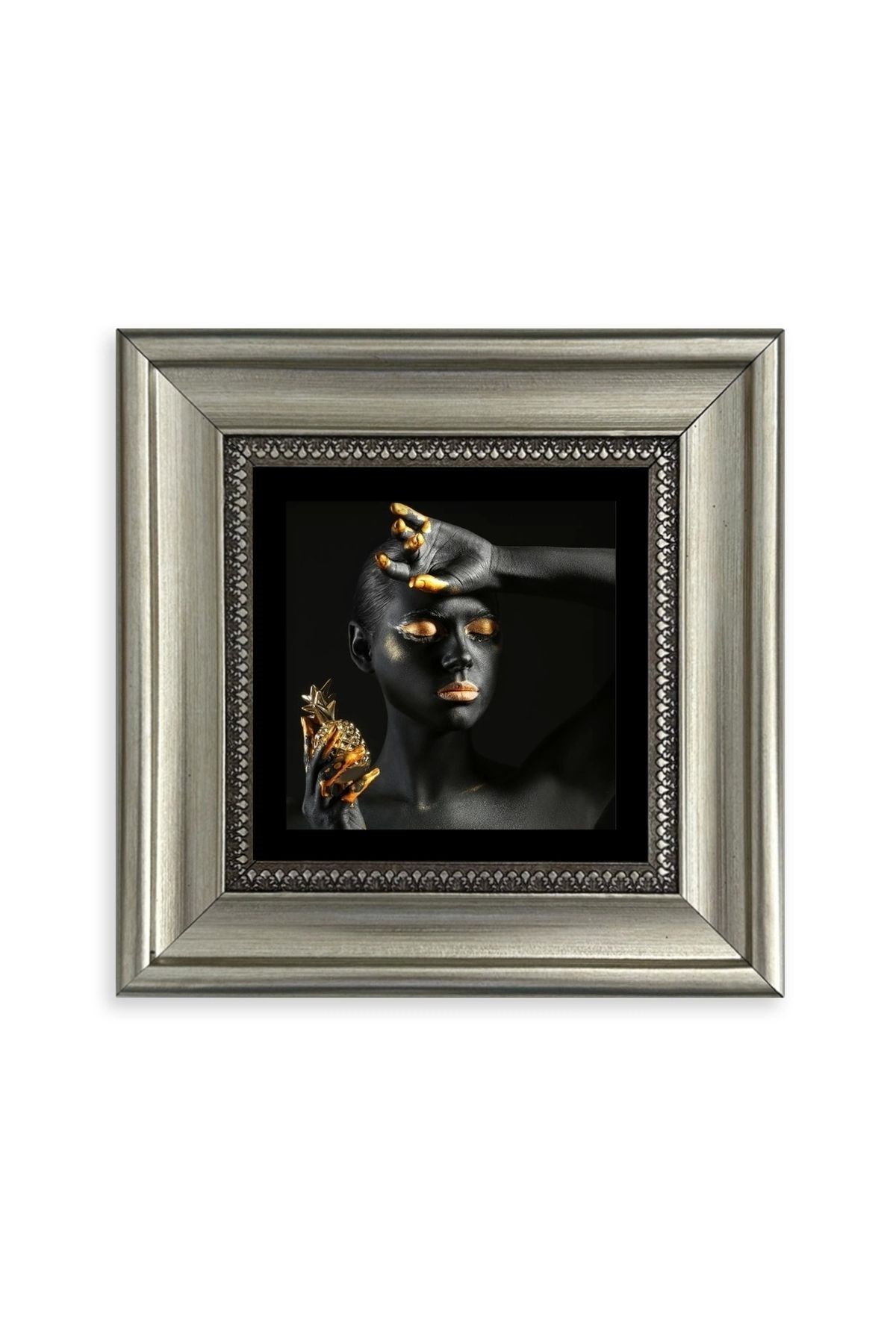 Kadın Çerçeveli Taş Tablo 20 cm