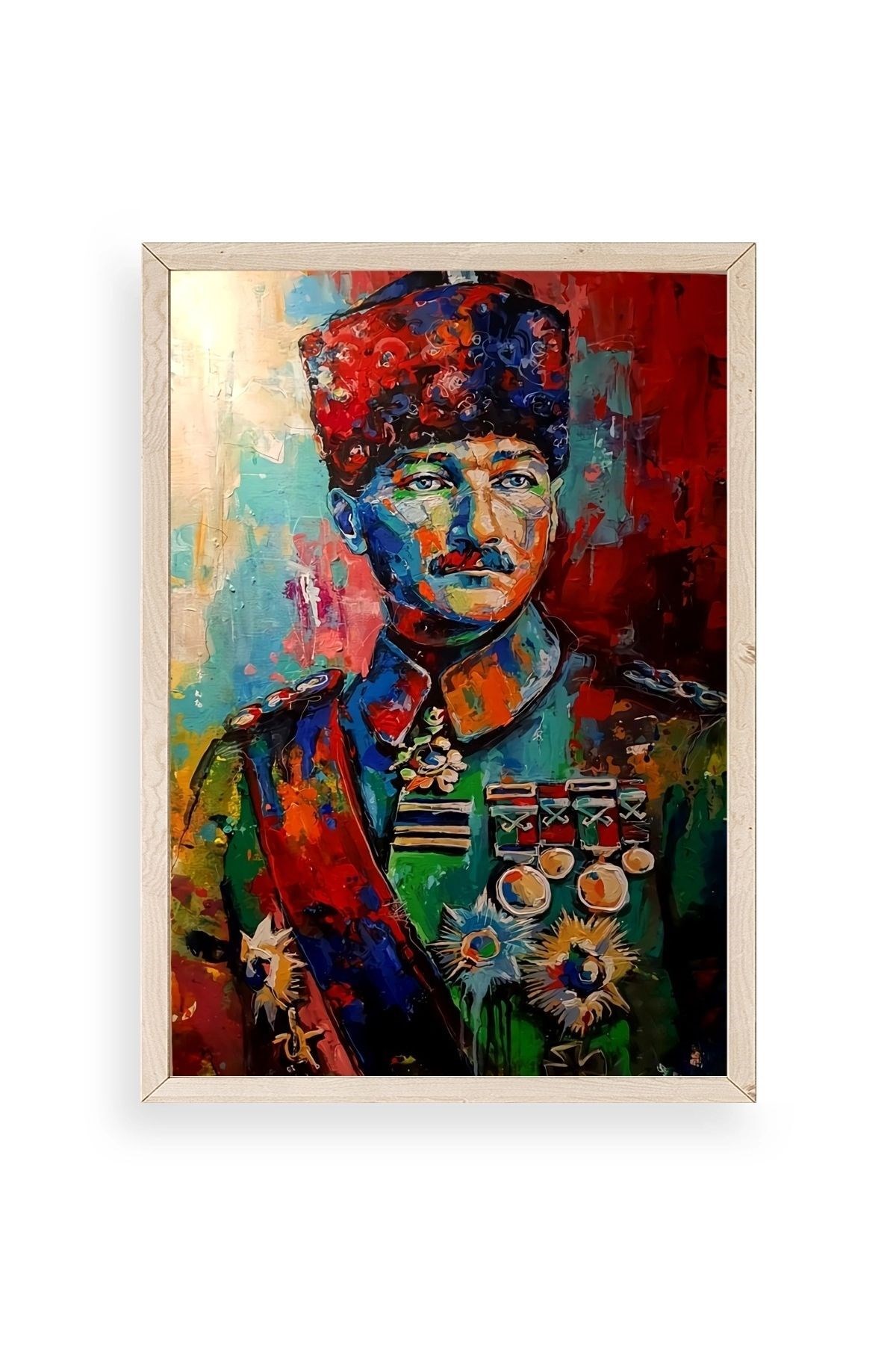 Atatürk Ahşap Çerçeveli Tablo 30 x 42